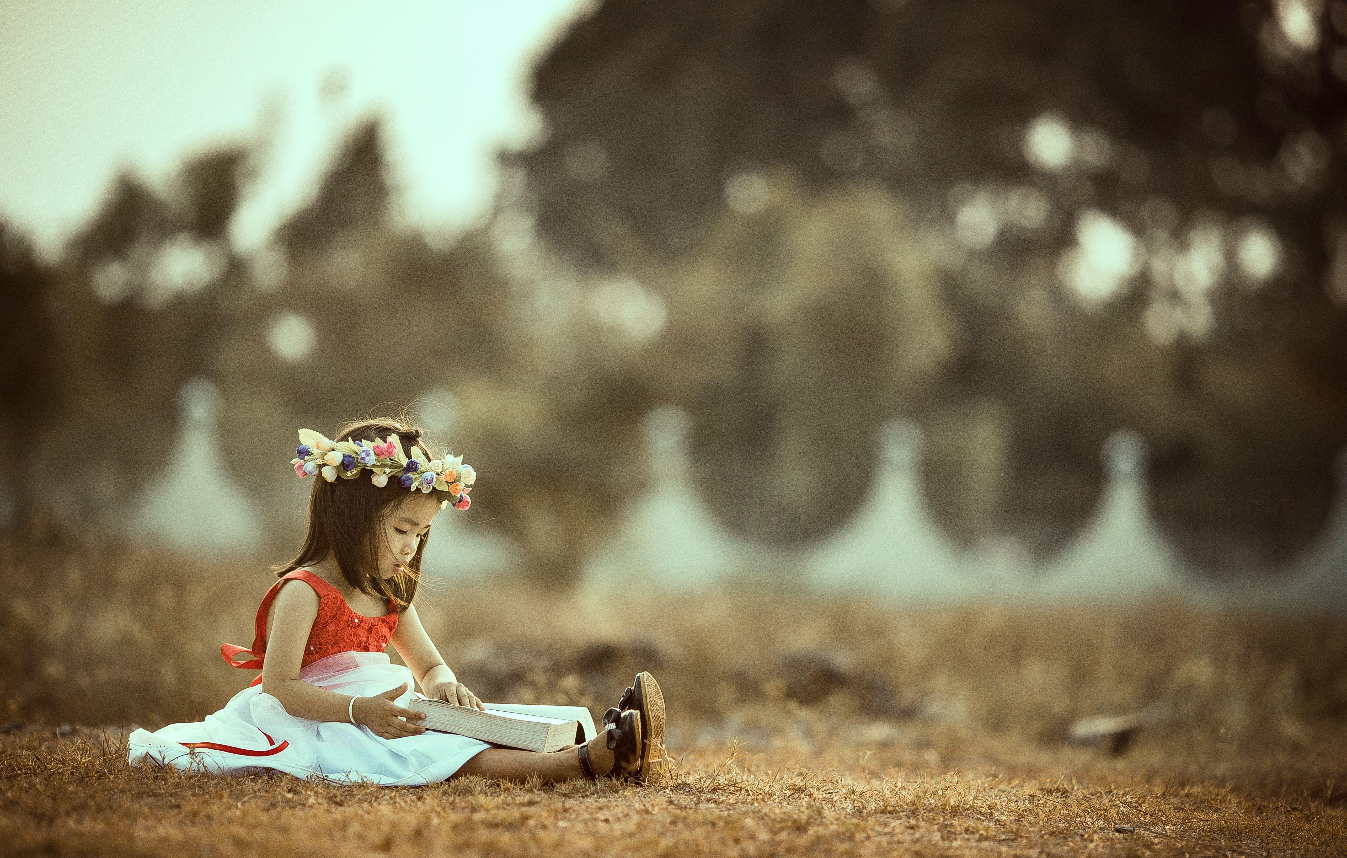 5136x3272 5136x3272 #flower, #child, #childhood, #asian, #grass, #focu, #book, #forest, #sitting, #cute, #filed, #skirt, #portrait, #girl, #person, #dress, #nature, #Free , #reading, #flower wreath. Mocah.org HD Wallpaper