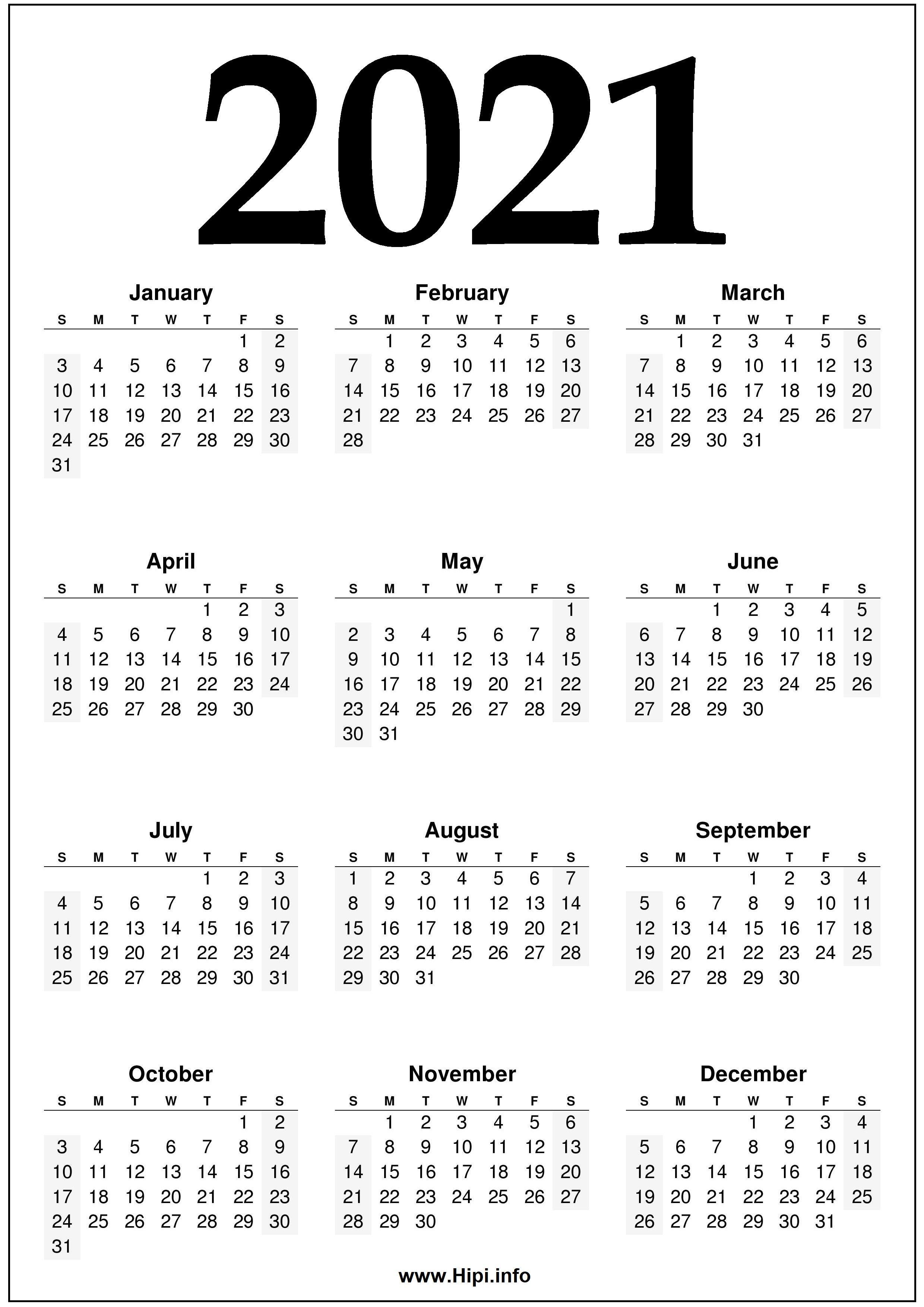 Full Year Calendar 2021 - Photos