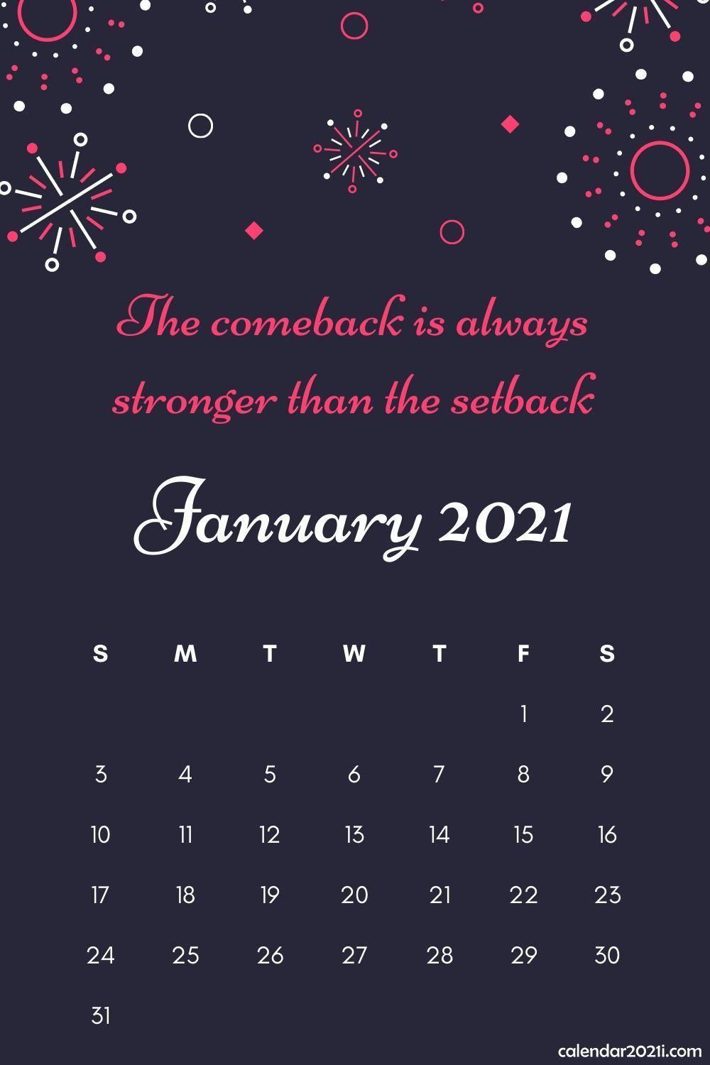 January 2021 Calendar Wallpapers - Top Free January 2021 Calendar ...