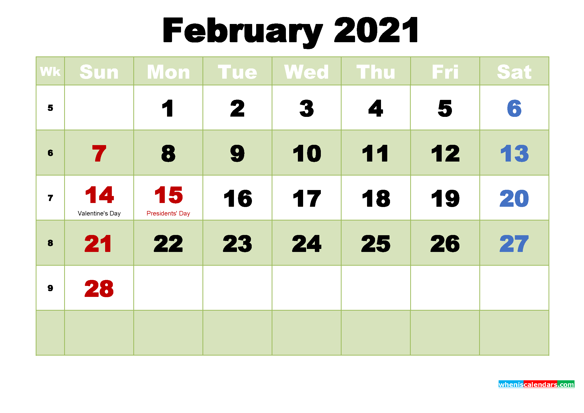 Featured image of post February Background Calendar 2021 : You can personalize the calendar before you print it.