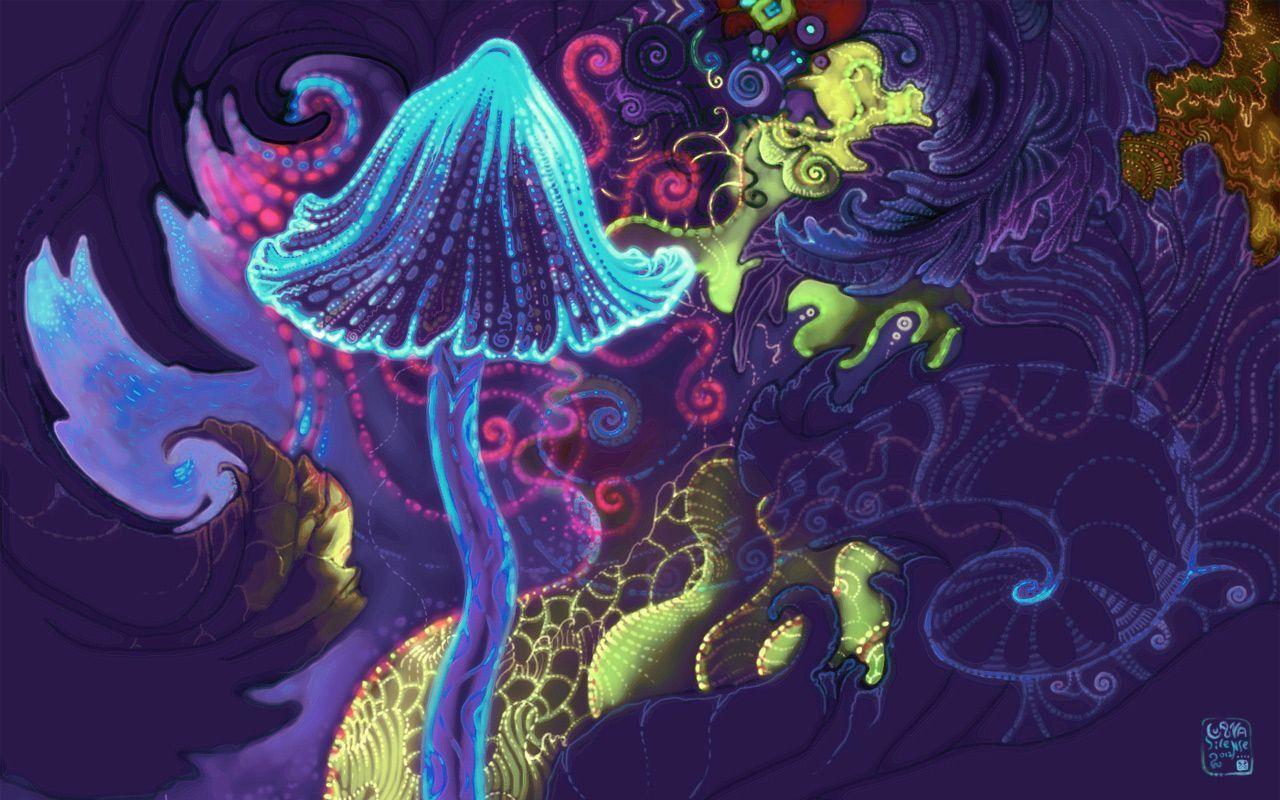 Download Psychedelic Mushroom Retro Style Wallpaper  Wallpaperscom