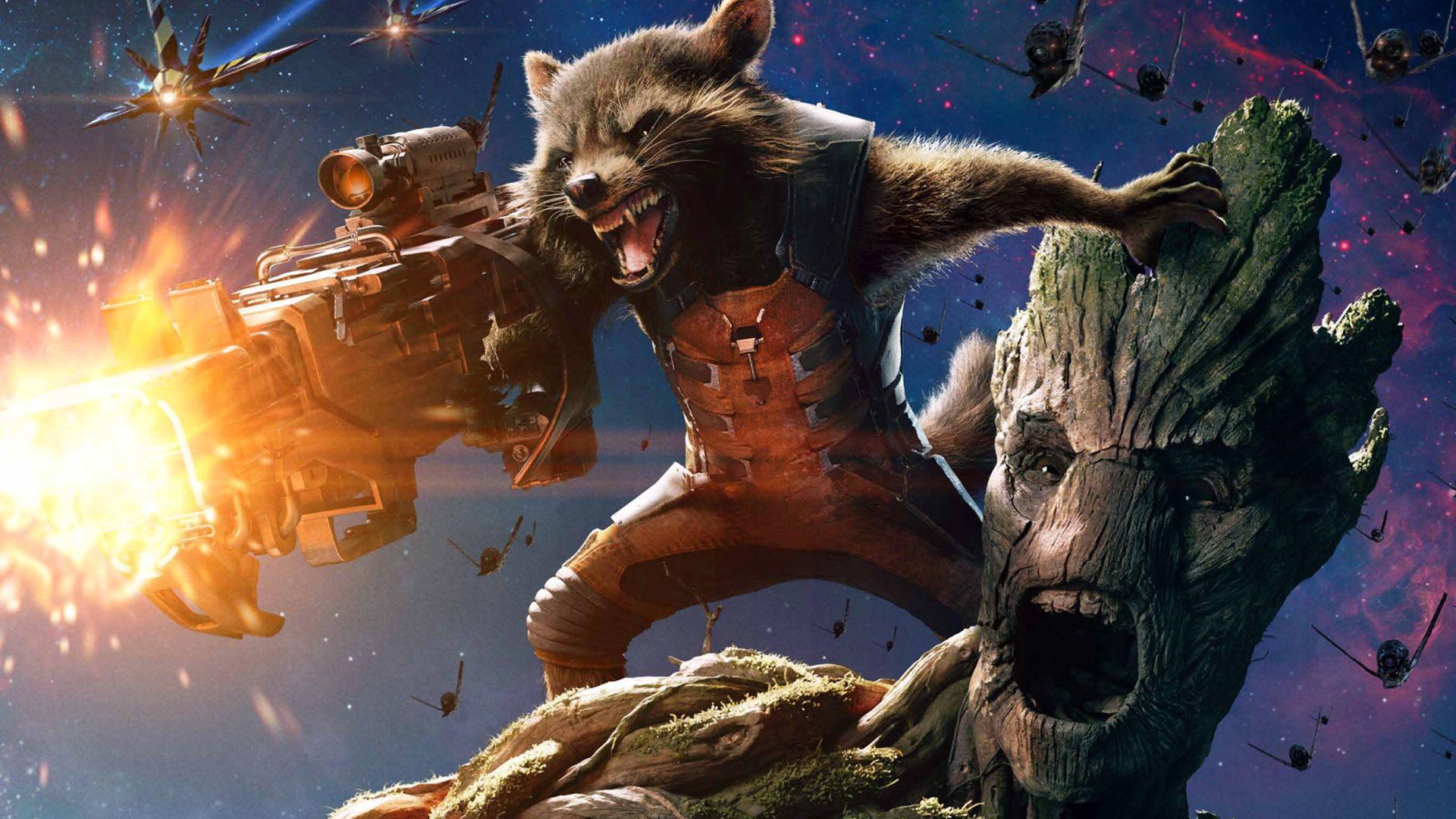 1920x1080 Rocket and Groot Wallpaper