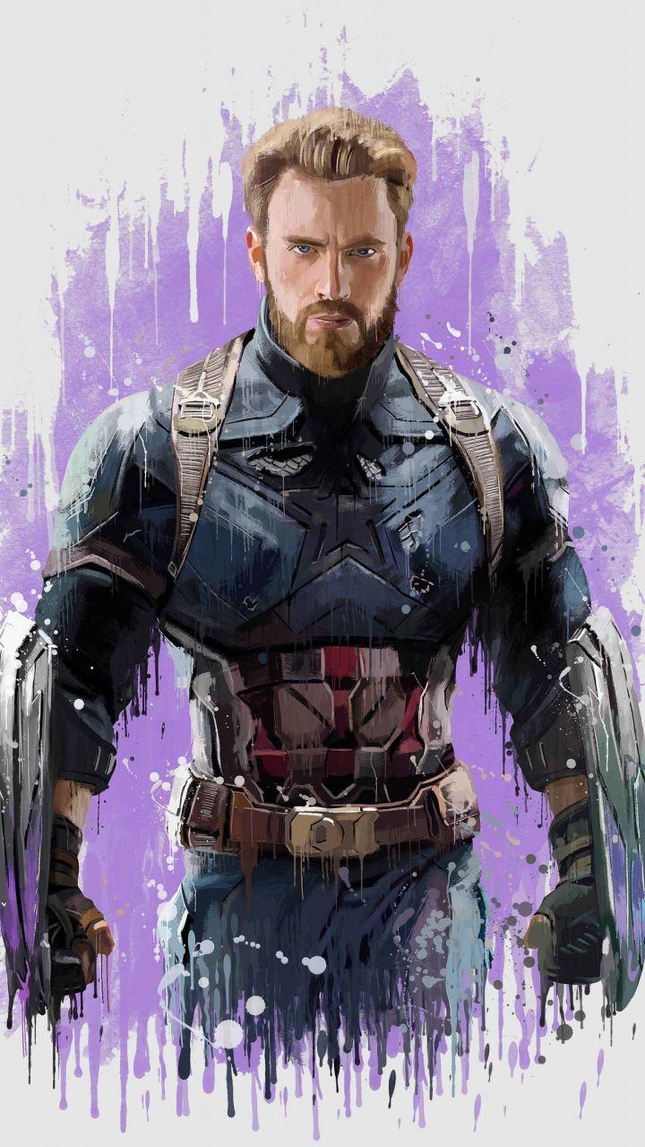 720x1280 Captain America, Avengers: infinity war, artwork, 720x1280