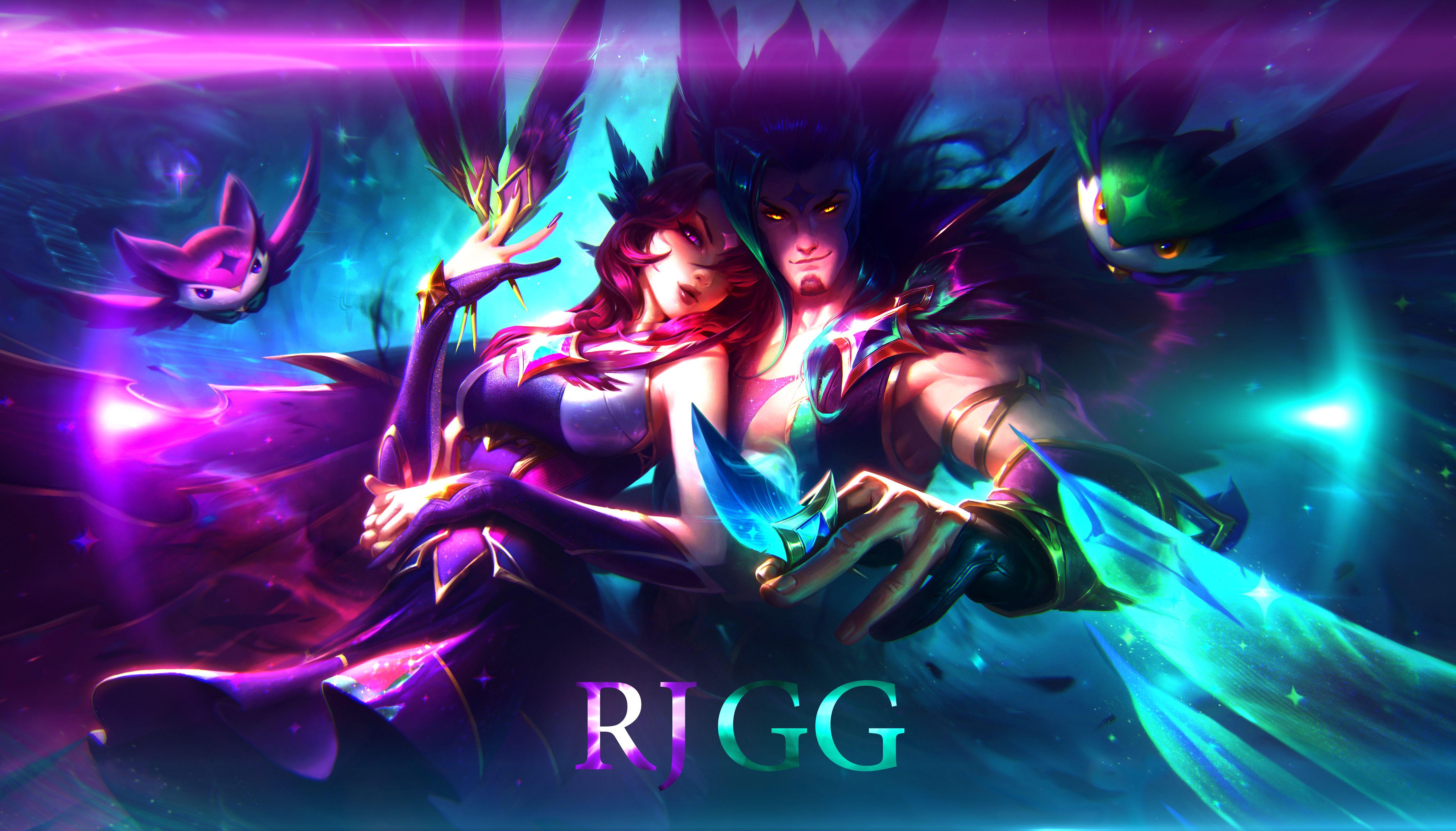 5000x2855 Xayah and Rakan Star Guardian custom wallpaper