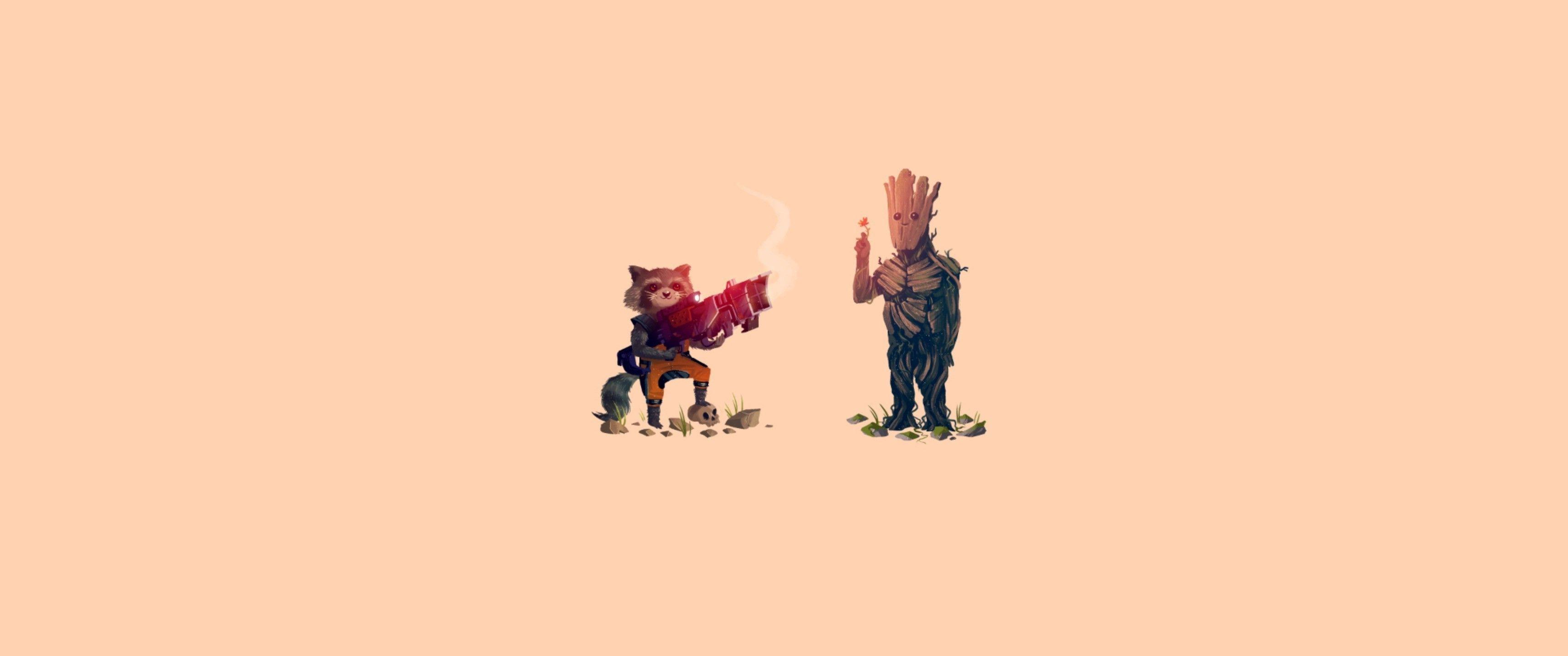 3440x1440 Groot Wallpaper