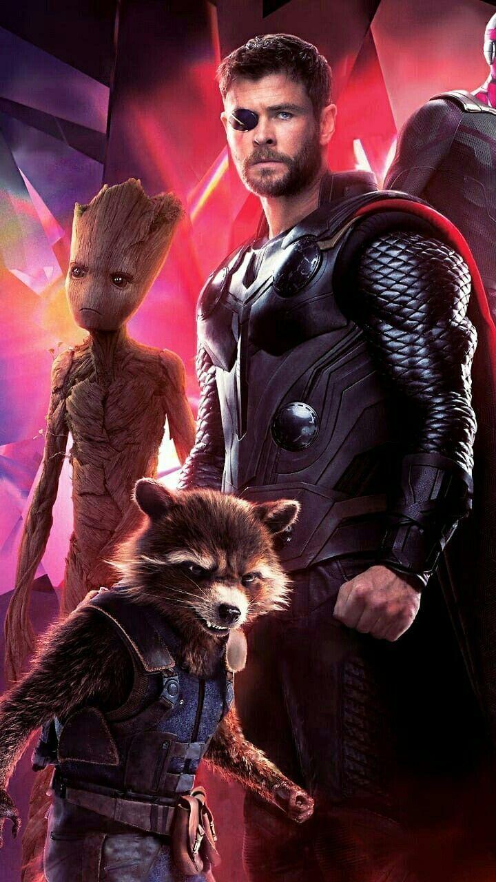 720x1280 Thor, Rocket And Groot Wallpaper
