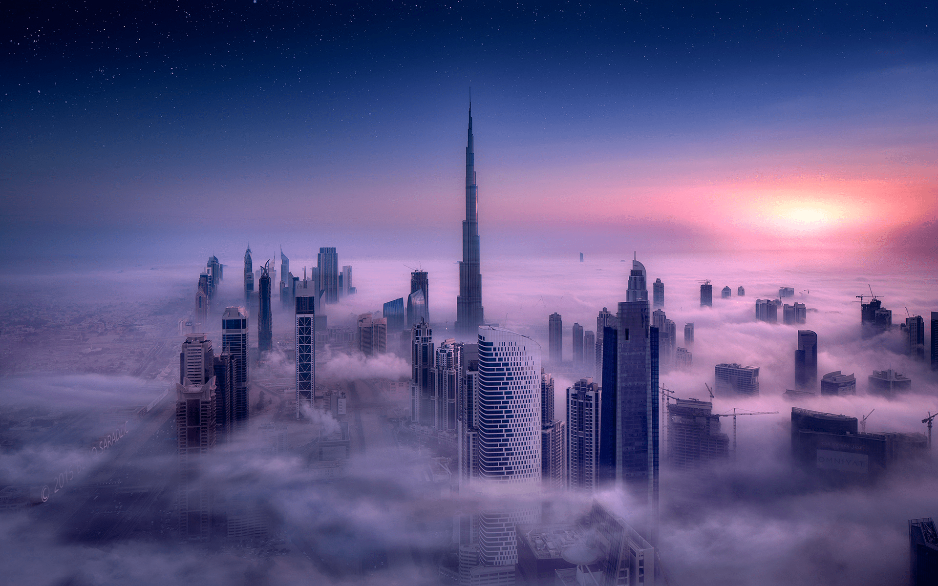 1920x1200 #clouds, #sky, #long exposure, #city, #mist, #Burj Khalifa, #building, #skyscraper, #Dubai, #tower, #cityscape, wallpaper. Mocah.org HD Wallpaper
