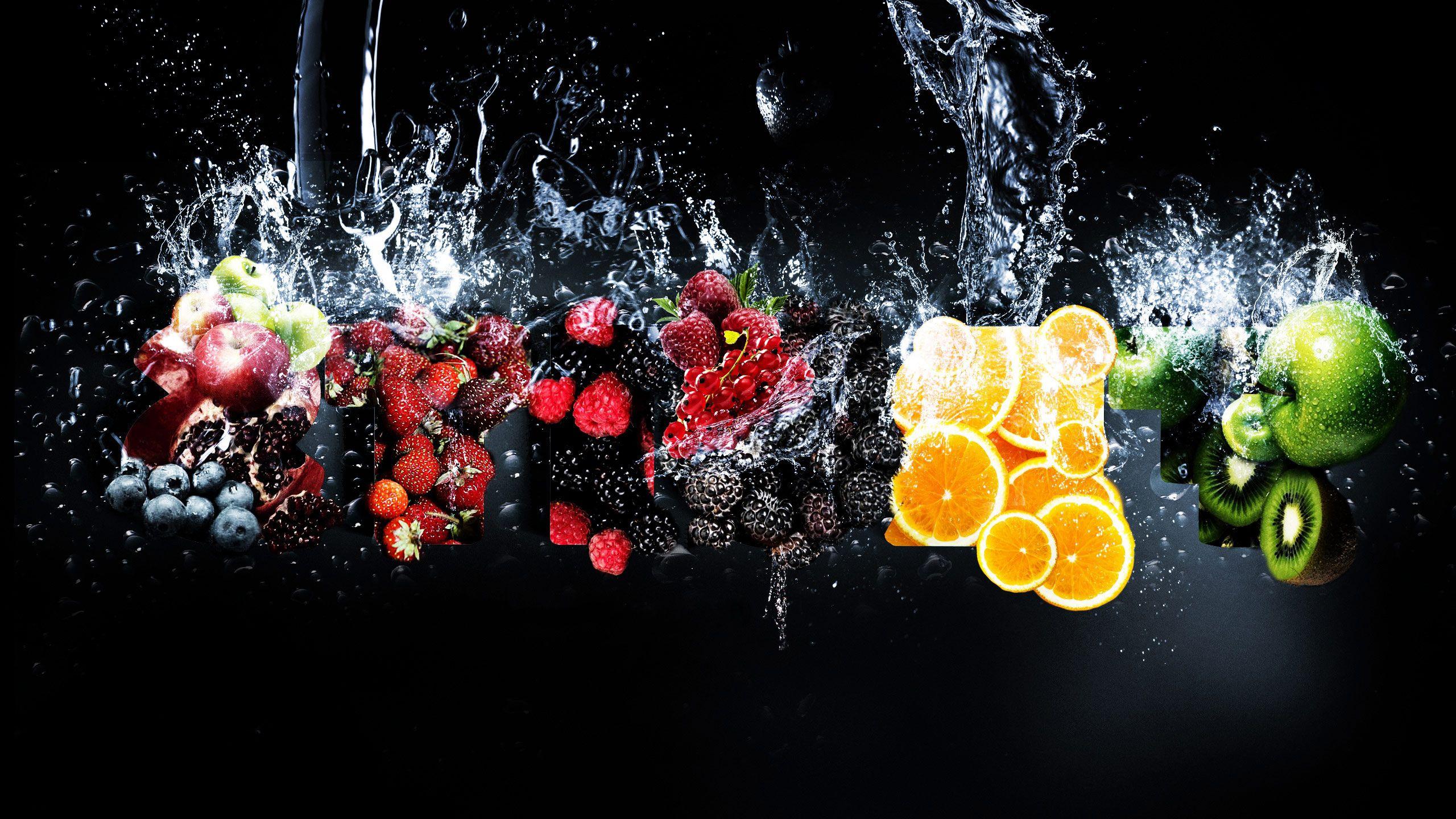 Fresh Fruit Juice Kichten Poster Water Proof Wallpaper