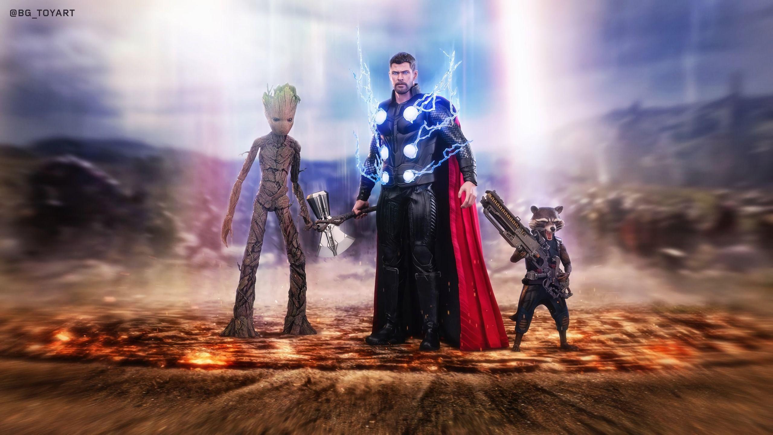 2560x1440 Thor Rocket And Groot 1440P Resolution HD 4k Wallpaper, Image, Background, Photo and Picture