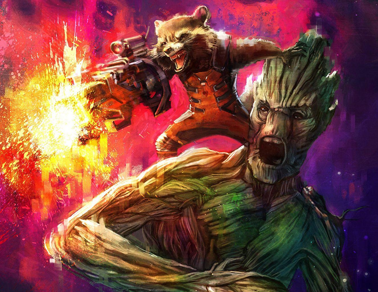 Rocket and Groot Wallpapers - Top Free Rocket and Groot Backgrounds ...