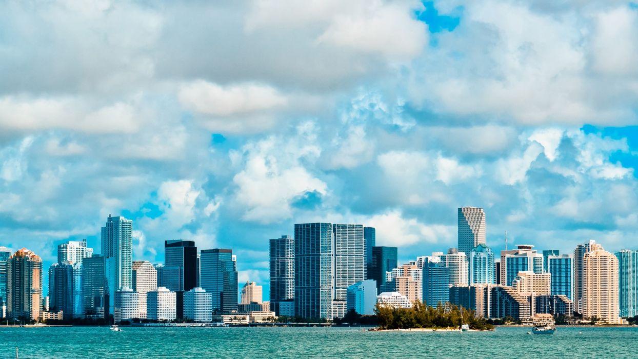 1244x700 Miami usa america sky clouds buildings flats florida florida skyscraper wallpaperx1080