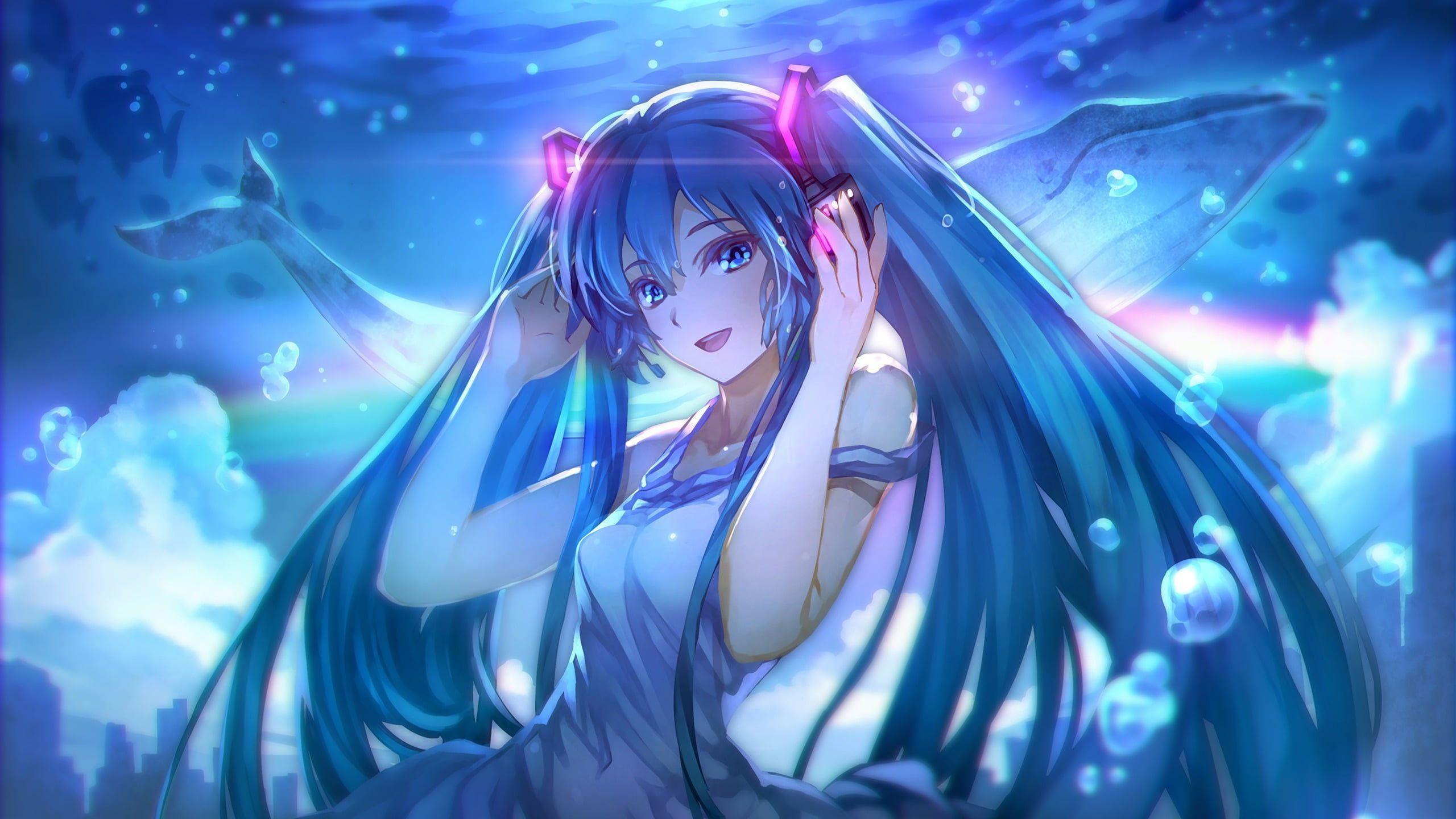 Hd Wallpaper Of Hd Wallpaper Anime With Blue Hair And Blue Eye Background,  3d Illustration Discount Template, Hd Photography Photo Background Image  And Wallpaper for Free Download