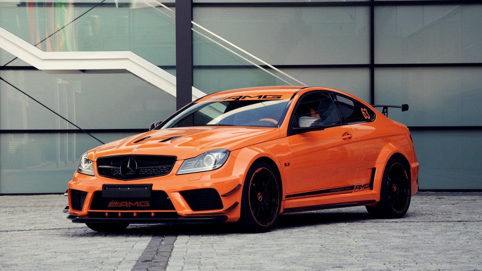 1920x1080 C63 AMG, Mercedes Benz, Orange, Car Wallpaper HD / Desktop and Mobile Background