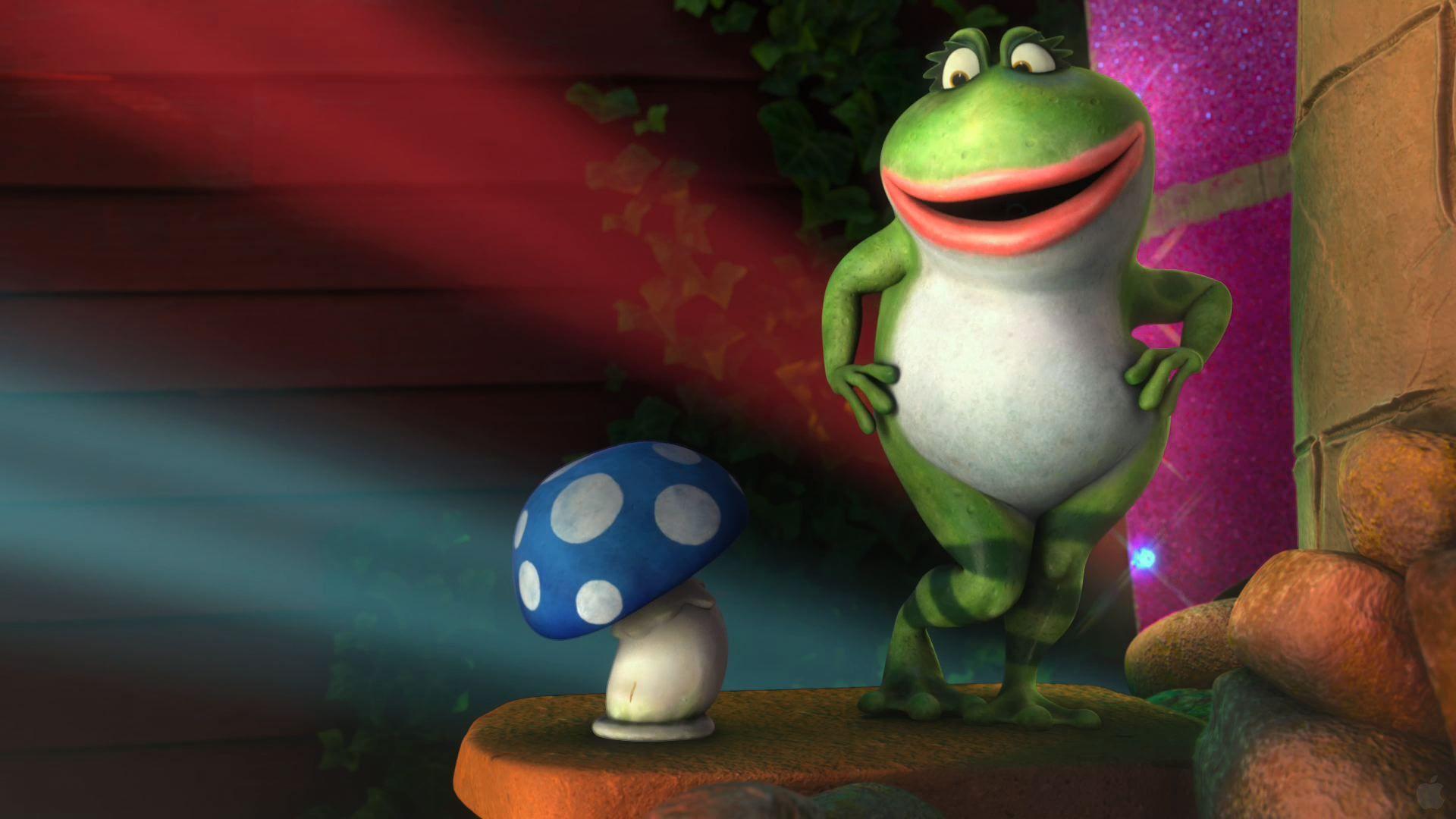1920x1080 Nanette the Frog and Shroom from Gnomeo and Juliet Desktop Wallpaper