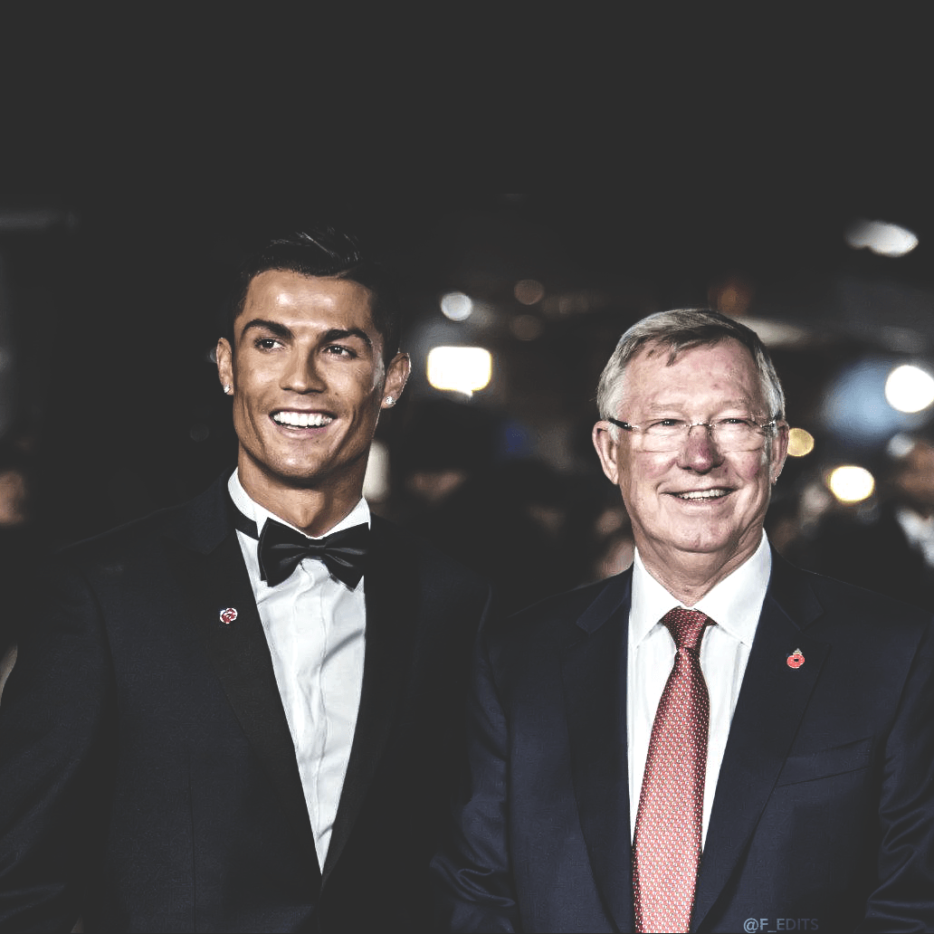 1032x1032 Fredrik Ronaldo and Sir Alex Ferguson. #mufc #cr7. iphone wallpaper + icon's are very appreciated!