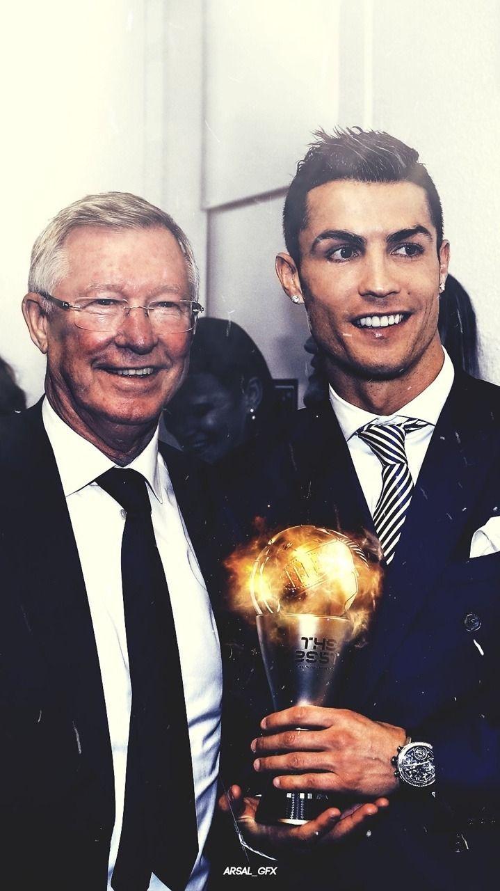 719x1280 His footballing father: Cristiano Ronaldo is congratulated by Sir Alex Ferguson after winning FIFA's Be. Ronaldo, Manchester united players, Cristiano ronaldo cr7