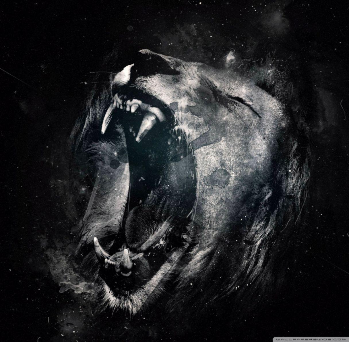 1216x1190 Lion Roar iPhone Wallpaper
