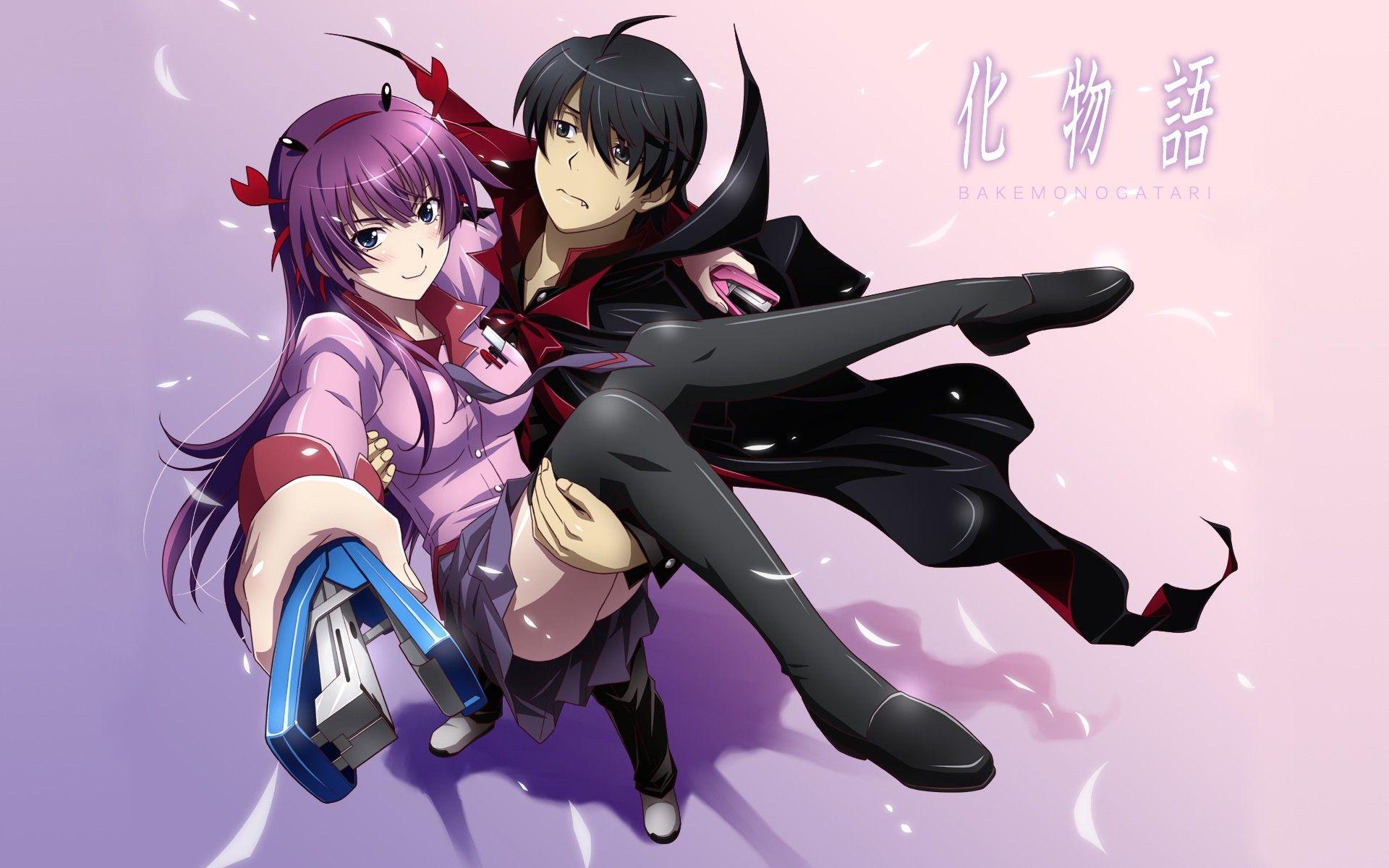1920x1200 #thigh Highs, #Senjougahara Hitagi, #anime, #Monogatari Series, #Araragi Koyomi, Wallpaper. Mocah.org HD Wallpaper