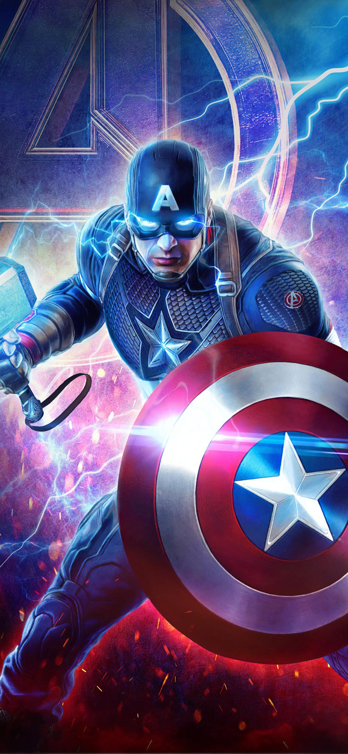 1125x2436 Captain America Phone Wallpaper
