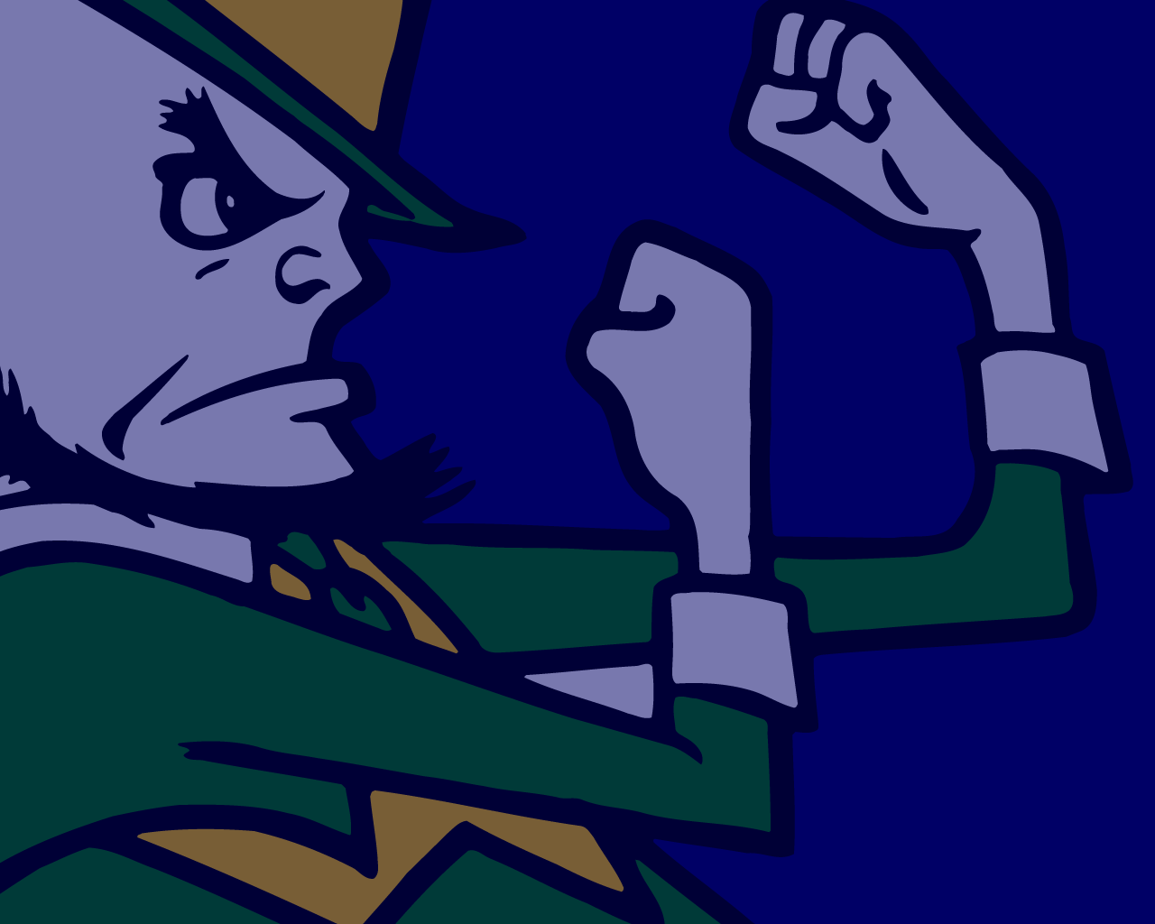 1280x1024 Notre Dame Logo Wallpaper
