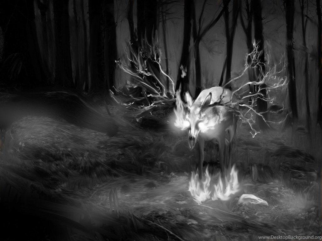1024x768 Jestingstock.com Deer Skull Wallpaper Desktop Background