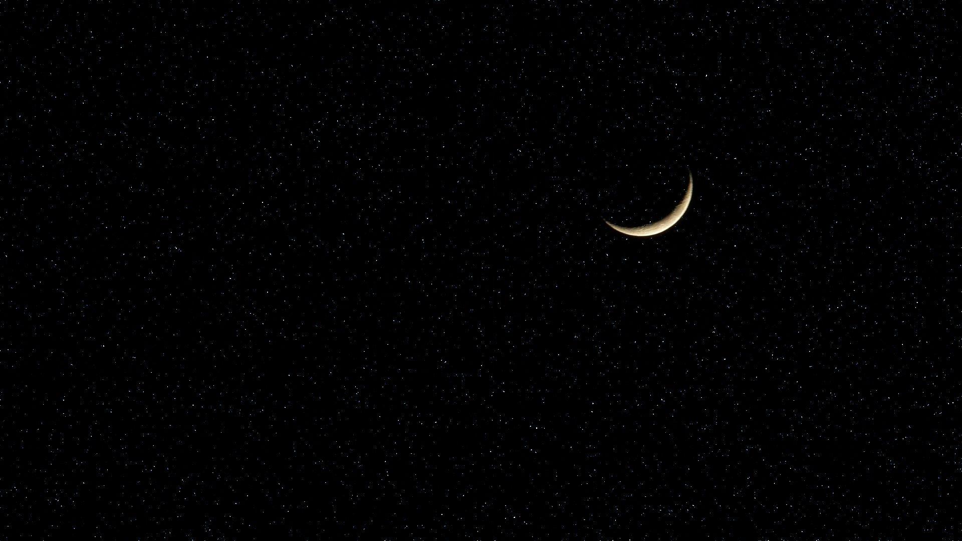 Hình nền màn hình rộng 1920x1080 Semi Moon And Stars