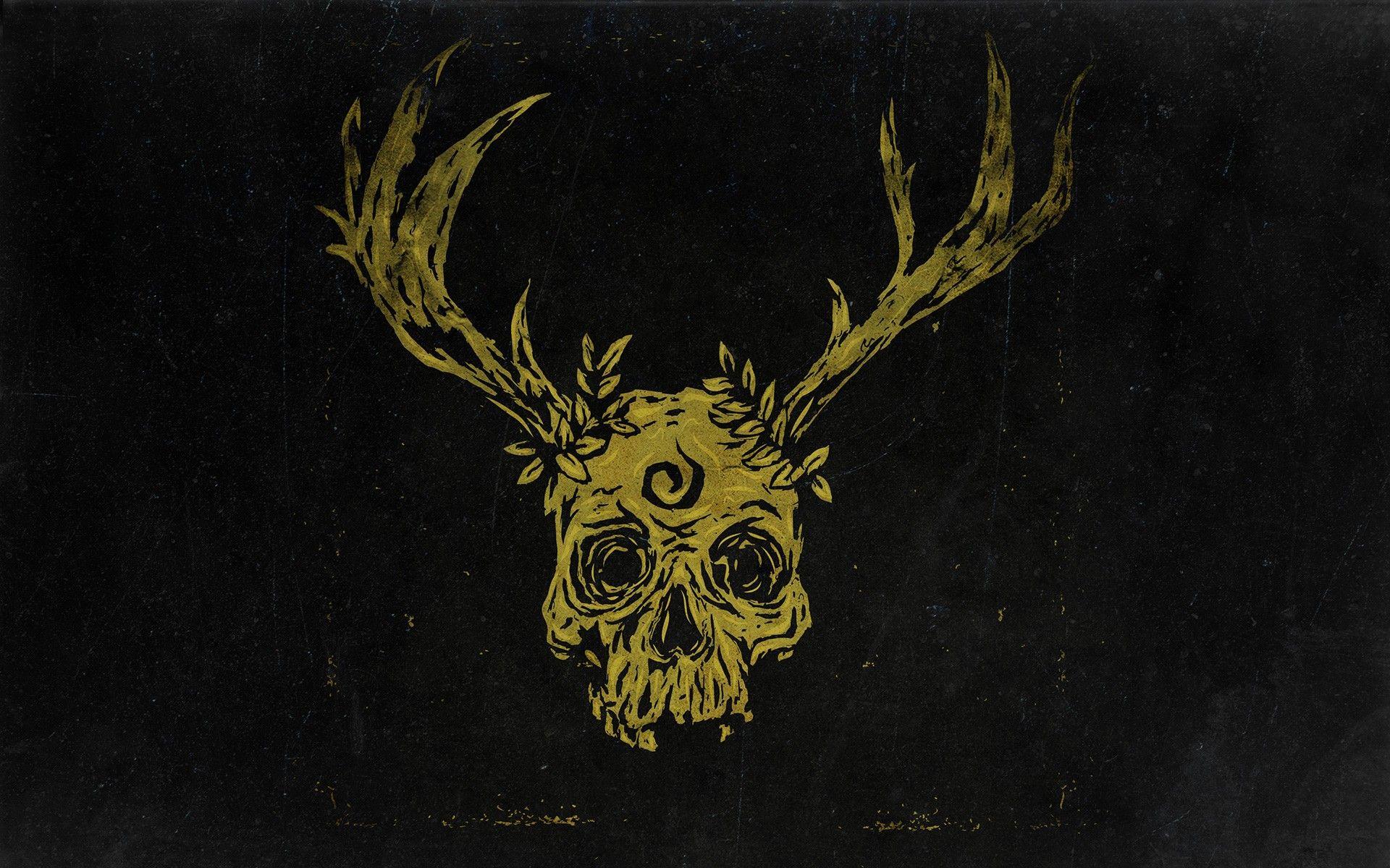 1920x1200 Deer Skull HD Background HD Wallpaper