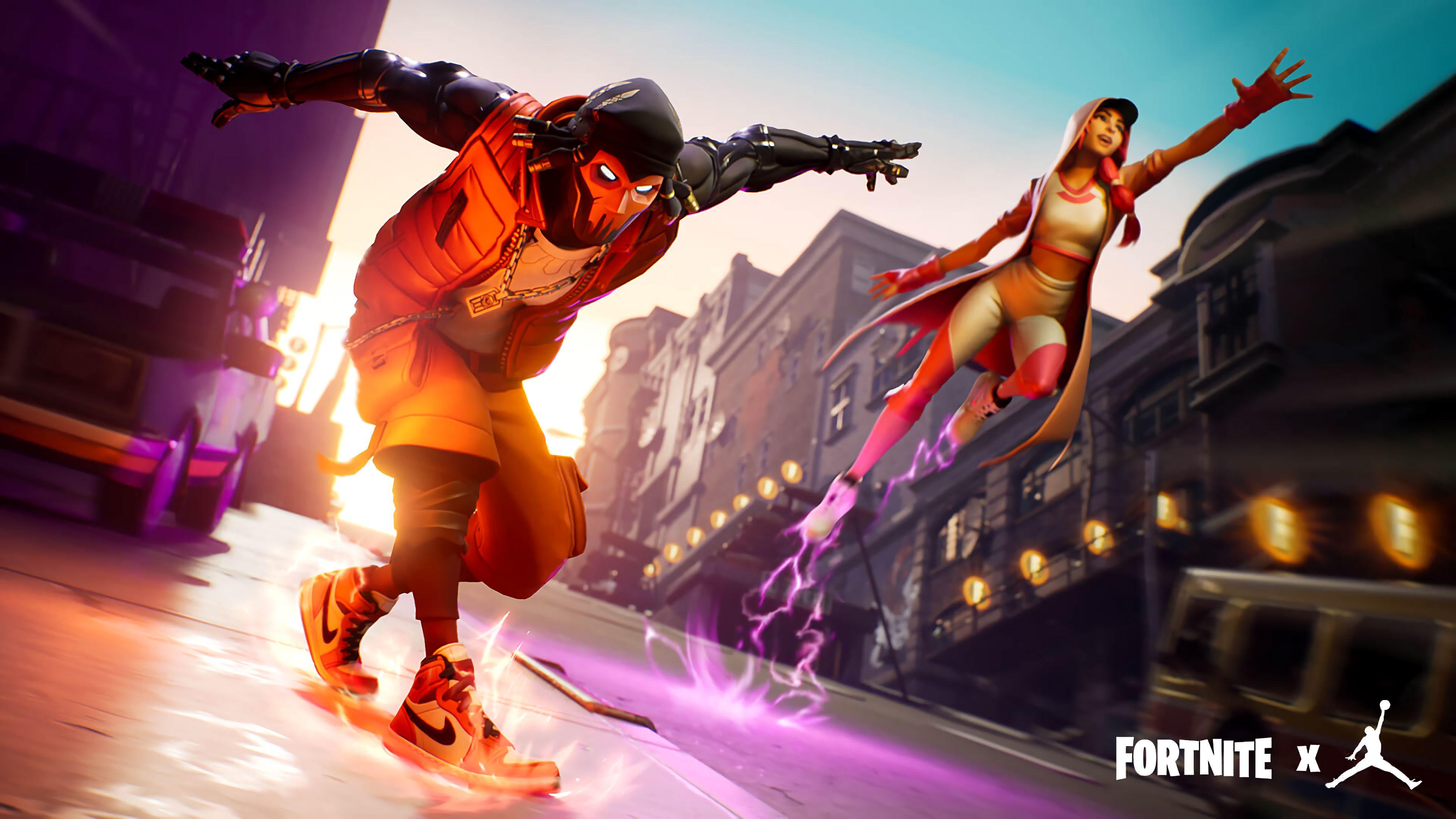 3840x2160 Fortnite X Jumpman Grind and Clutch 4K Wallpaper
