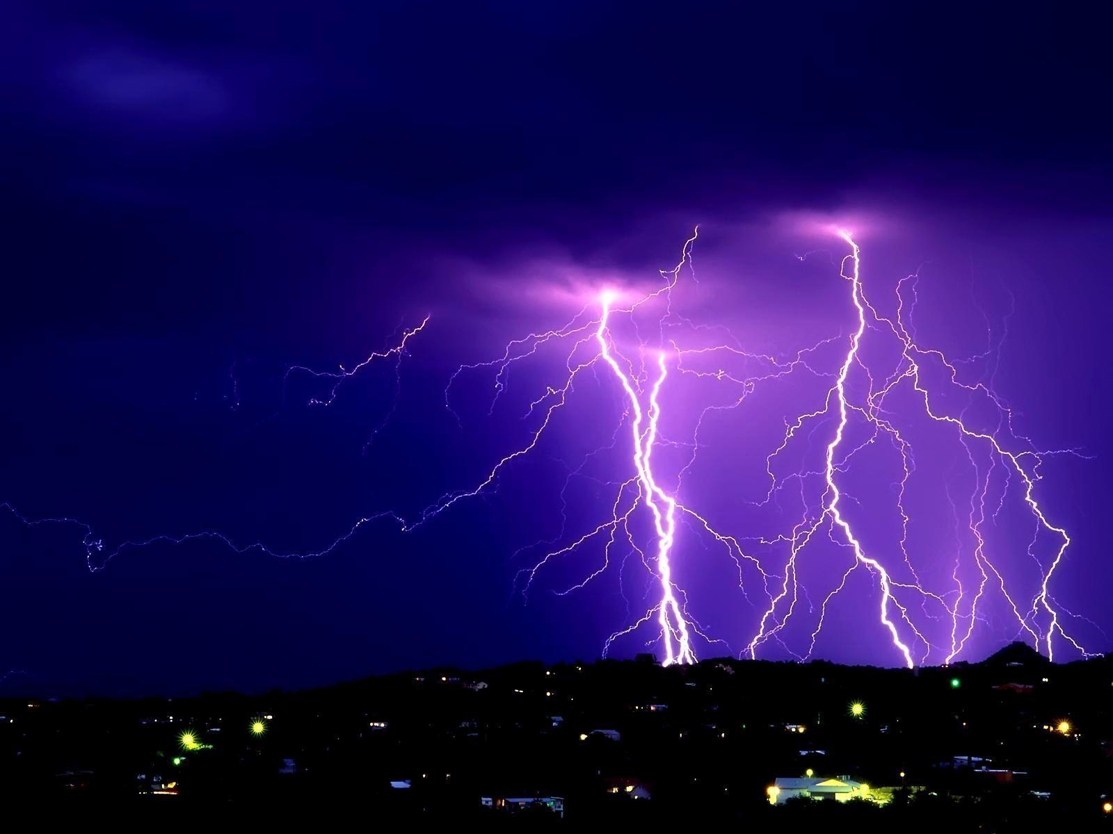 purple lightning storm