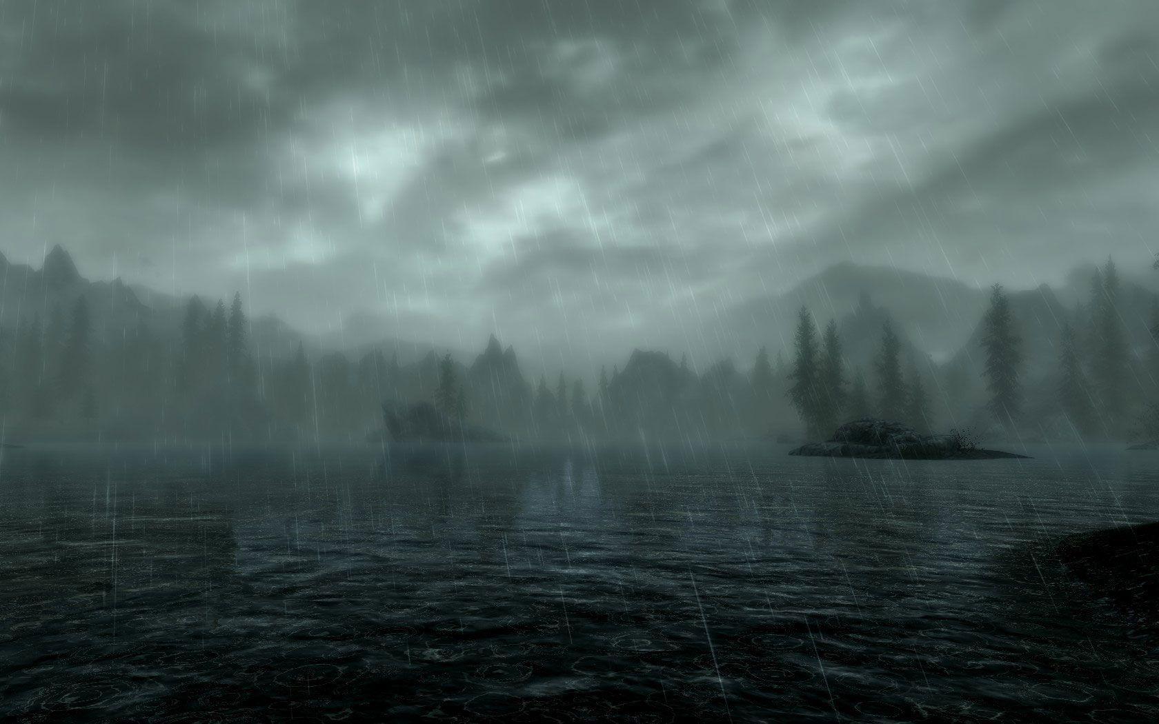 1680x1050 Wallpaper Raining