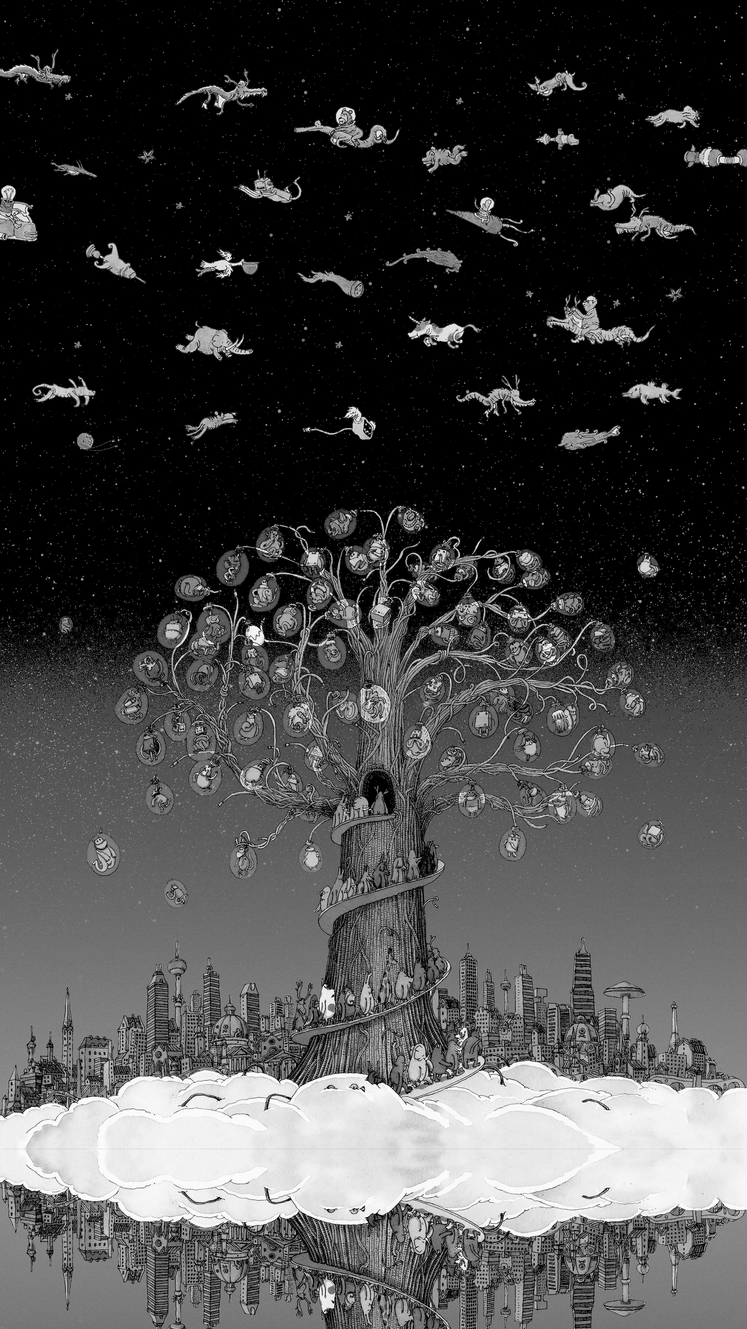 1536x2731 AMOLED friendly Artificial Selection phone wallpaper