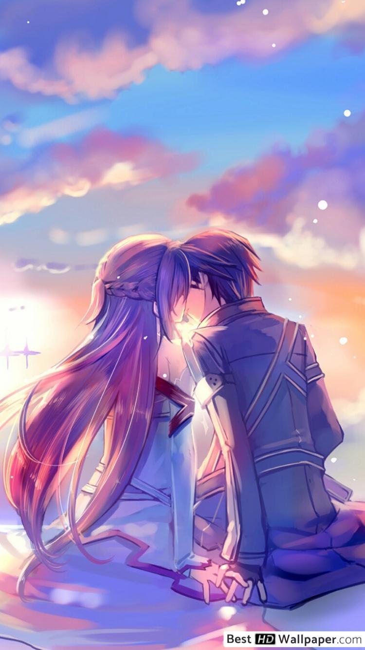 750x1334 Sword Art Online & Kirito HD wallpaper download