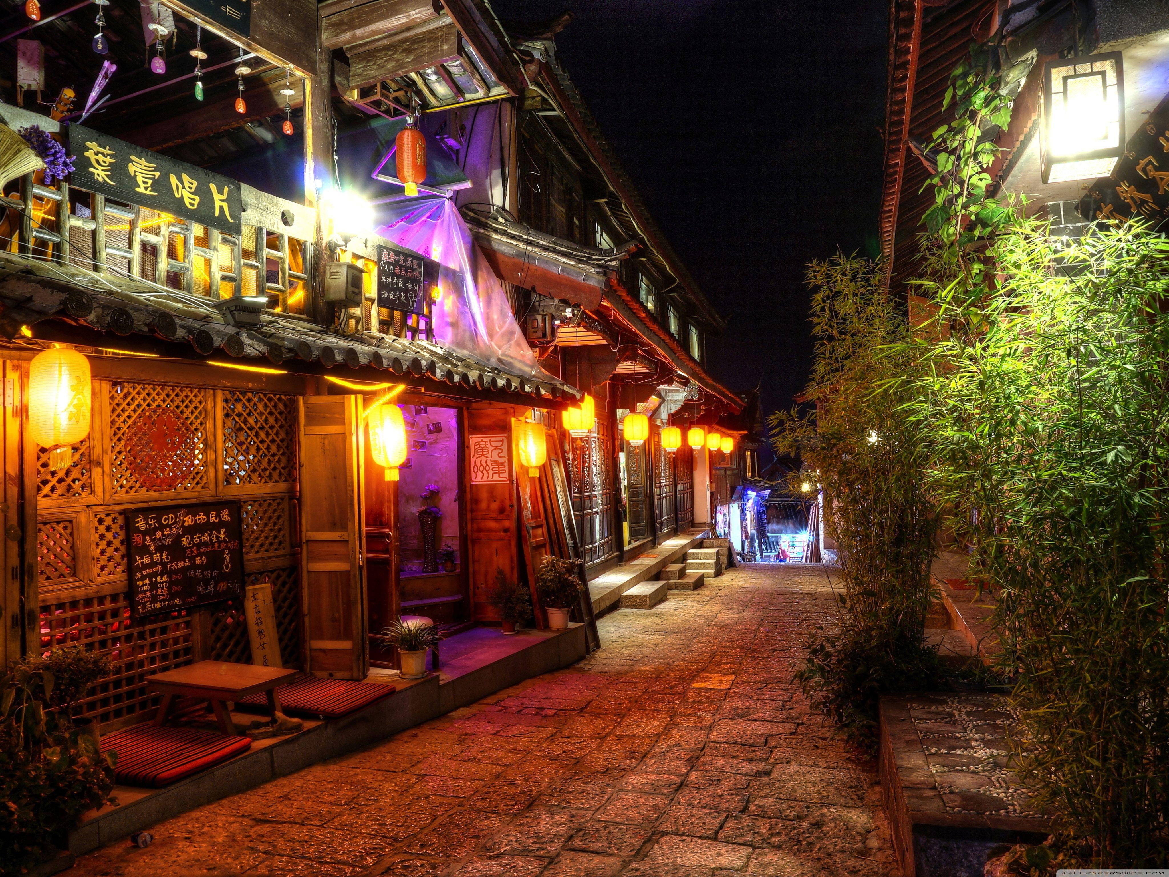 4096x3072 NIght Scene at Lijiang Ultra HD Desktop Background Wallpaper for 4K UHD TV : Tablet