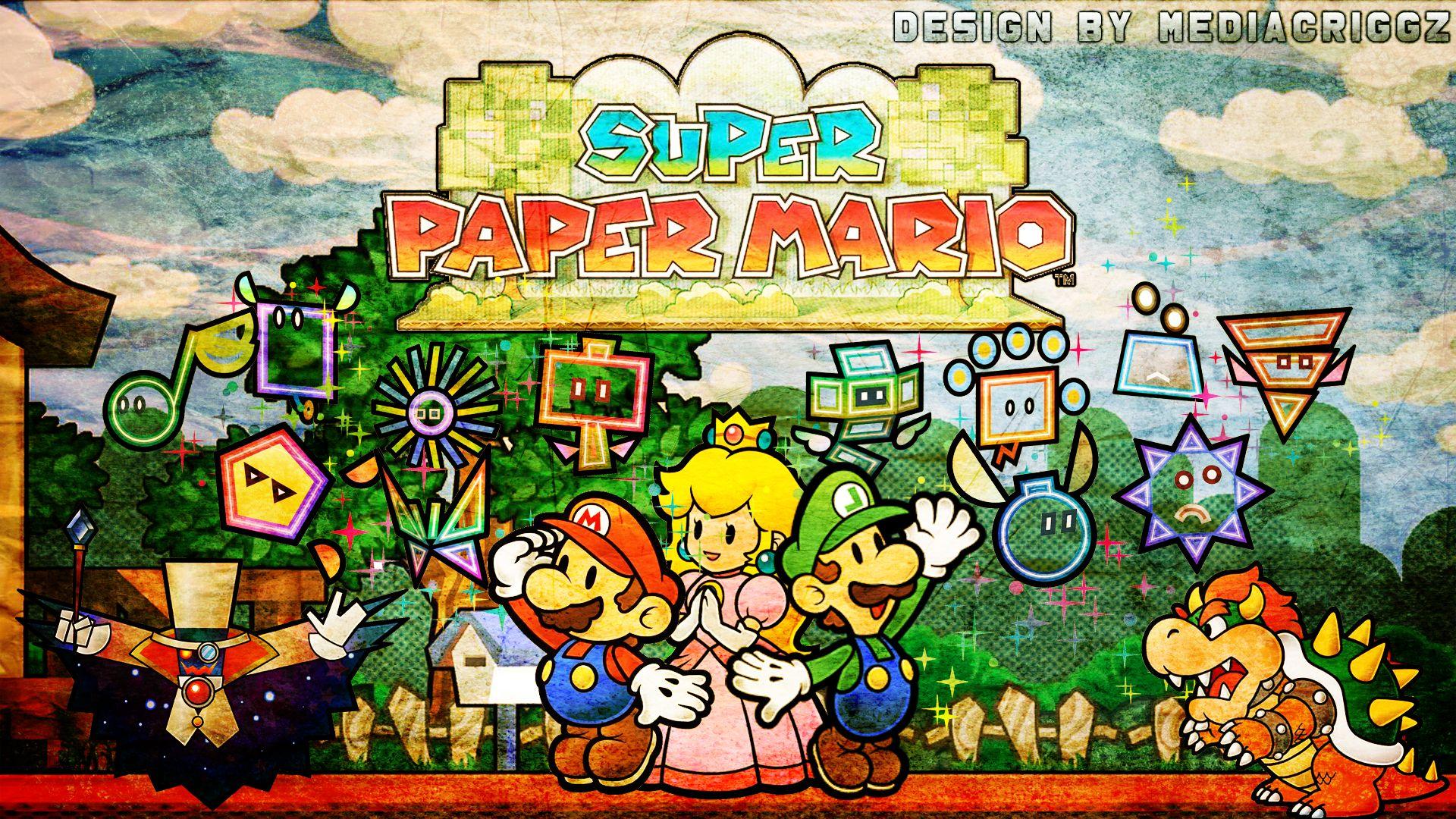 1920x1080 Super Paper Mario Wallpaper. Mario Wallpaper, Mario iPhone Wallpaper and Funny Mario Wallpaper