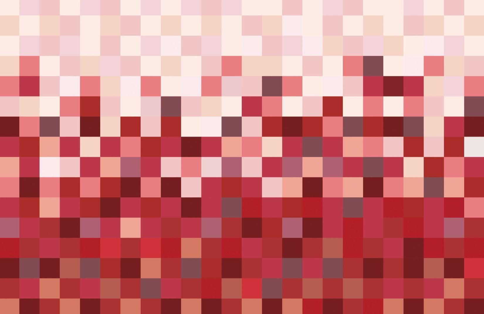 1650x1070 Terracotta Squares Pixel Style Ombre Wallpaper Mural