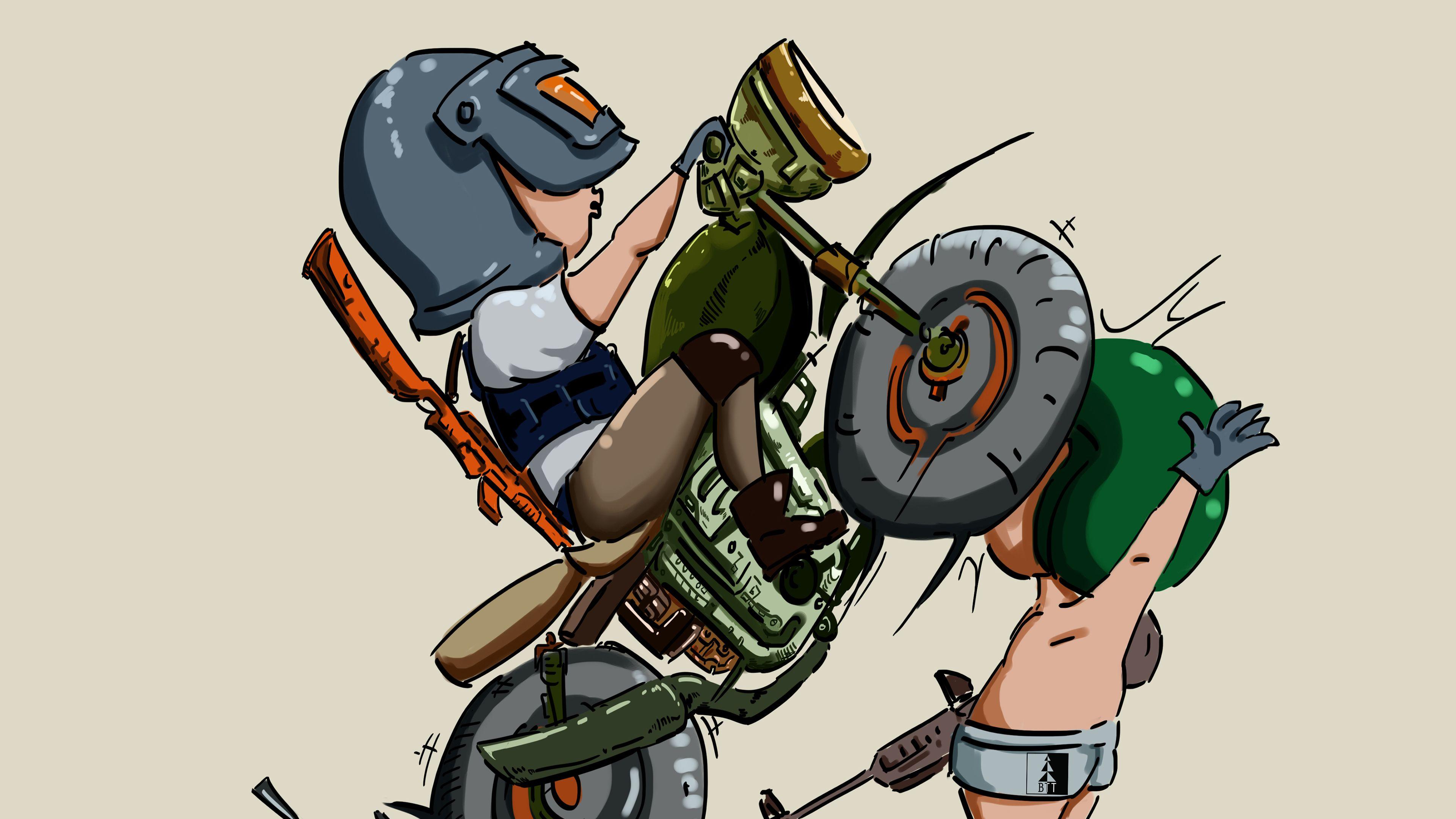 3840x2160 PUBG Mobile Cartoon Wallpaper