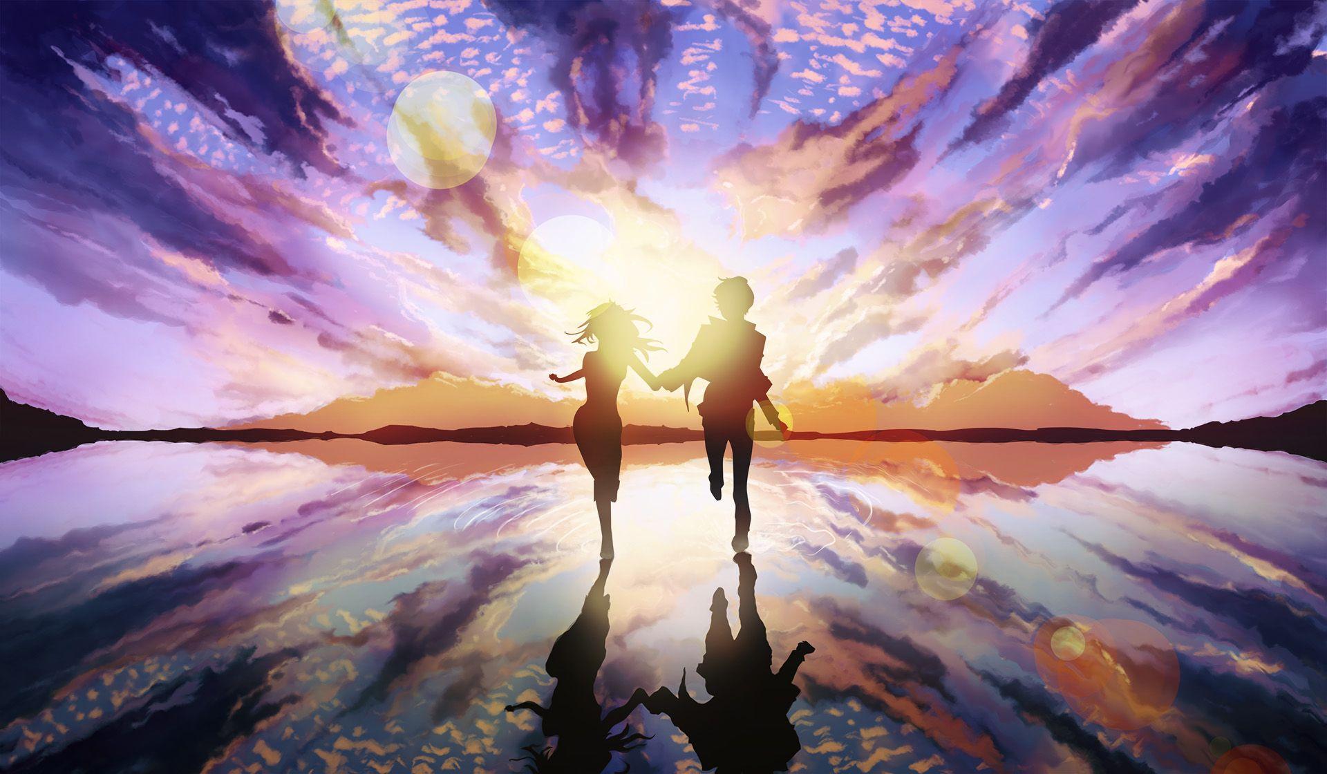 Holding Hands Romantic Anime Wallpapers Top Free Holding Hands Romantic Anime Backgrounds Wallpaperaccess