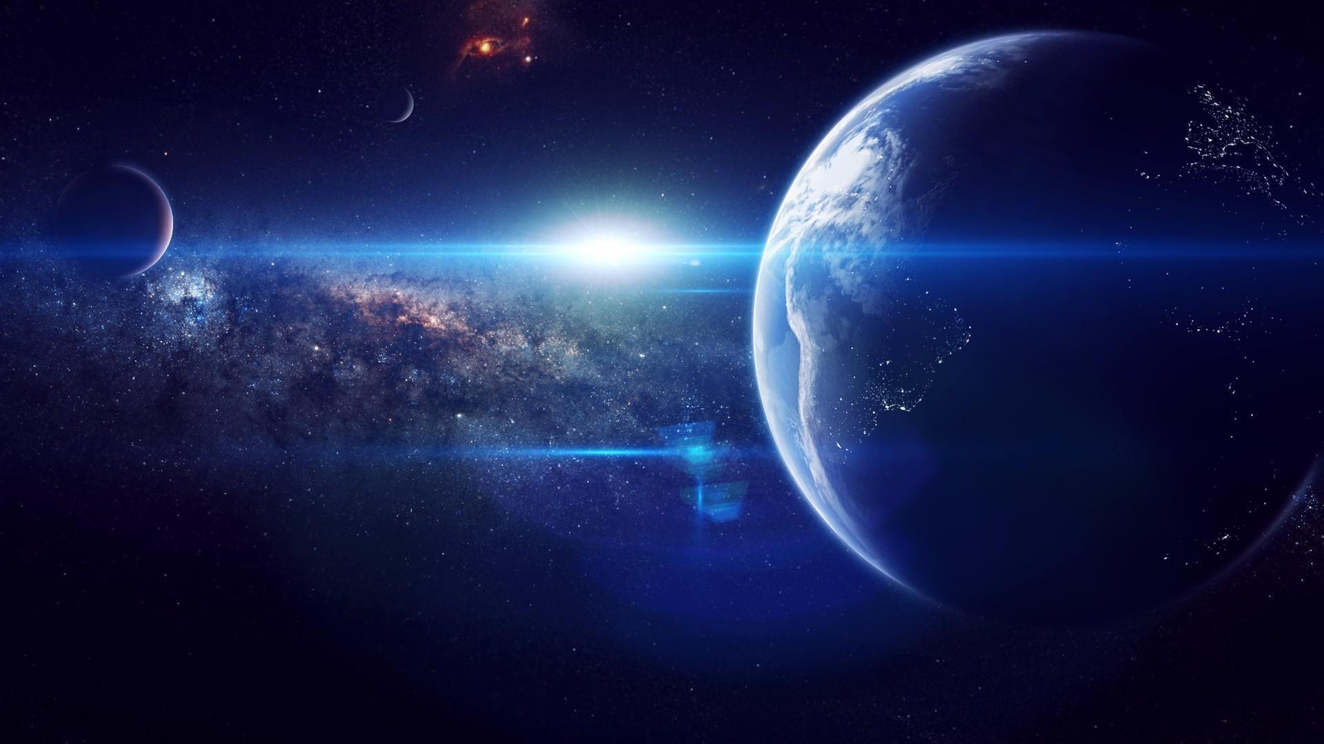 1920x1080 Outer space stars explosions planets earth supernova wallpaper