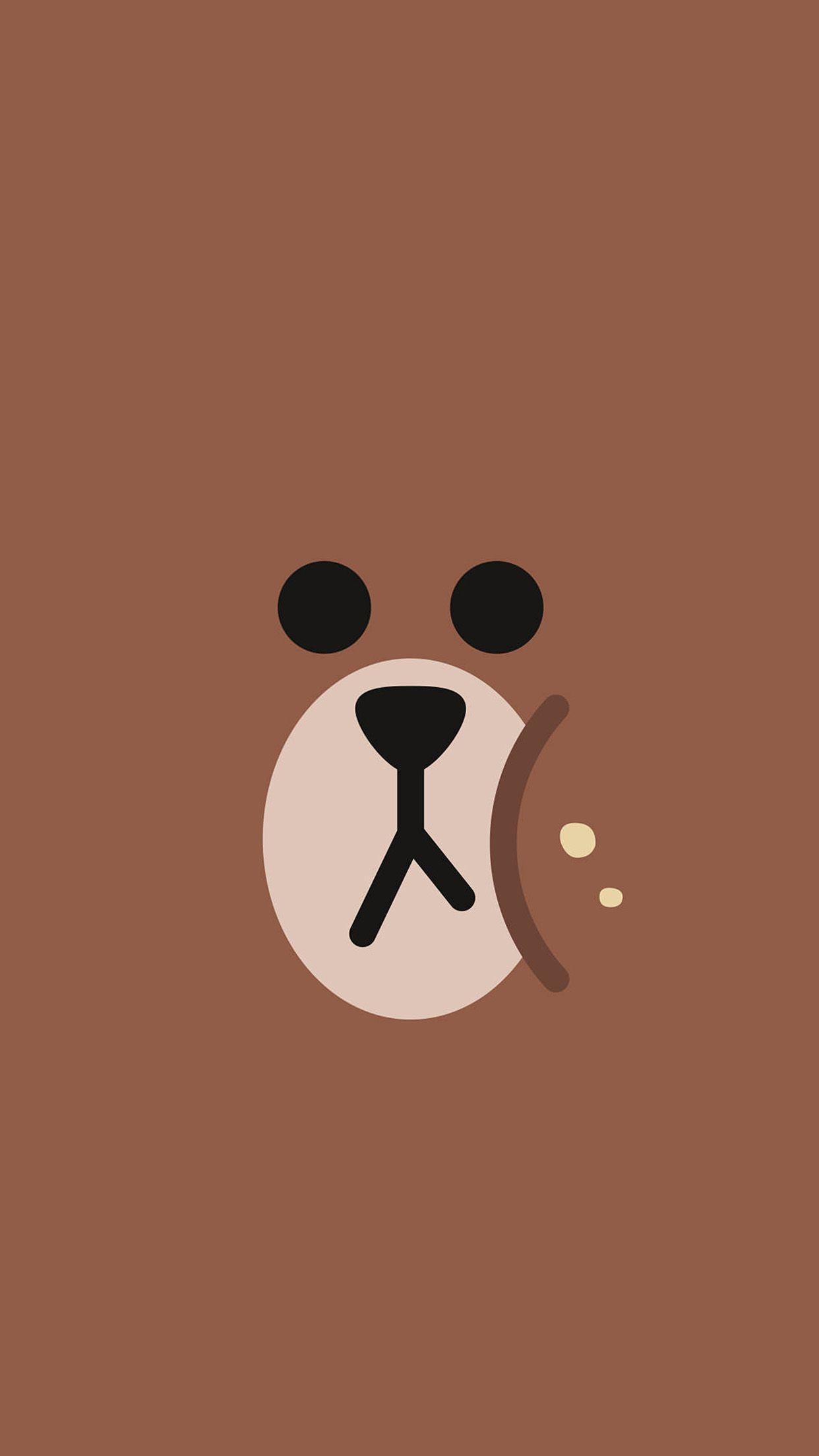 1242x2208 Chractor Cute Brown Illustration Art