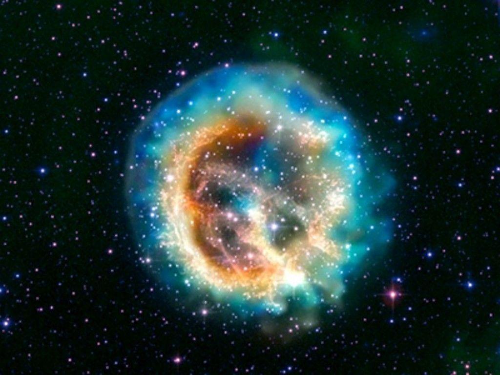 1024x768 Supernova remnant E the remains of an exploded star in the SMC