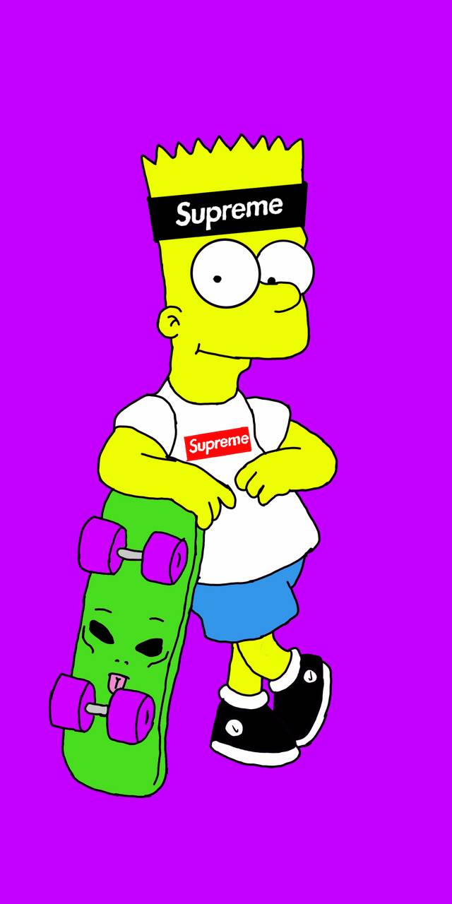 640x1280 Bart Simpson Thrasher Wallpaper Free HD Wallpaper