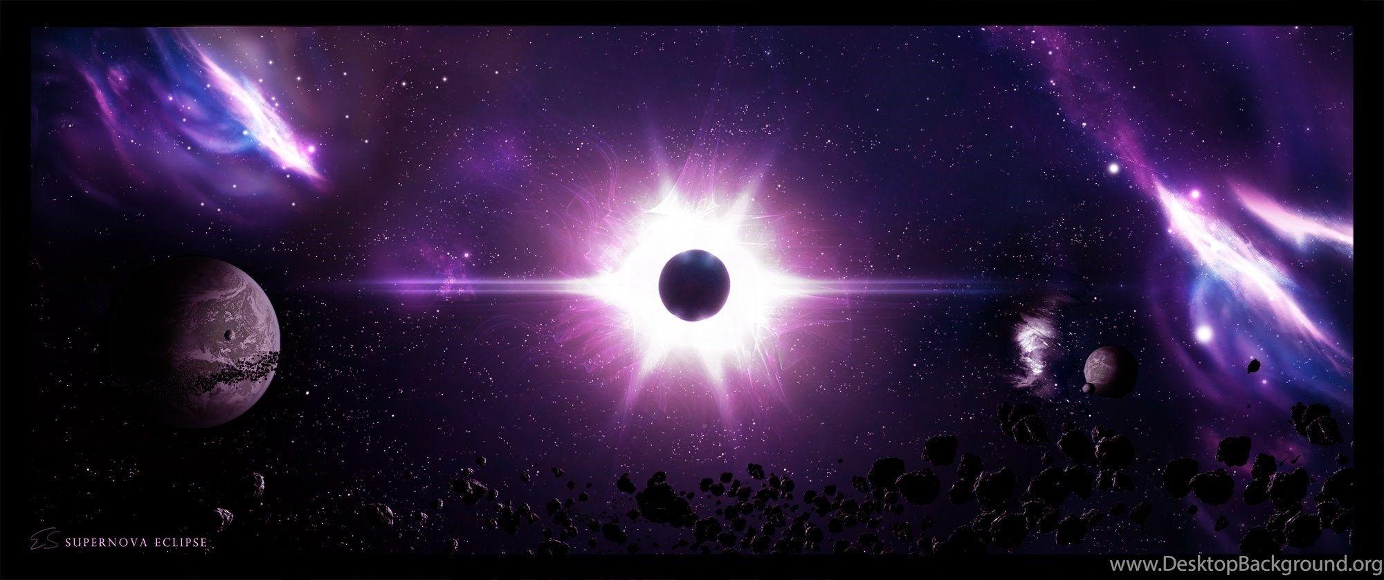 2000x839 Supernova Explosion In Space Wallpaper Pics About Space Desktop