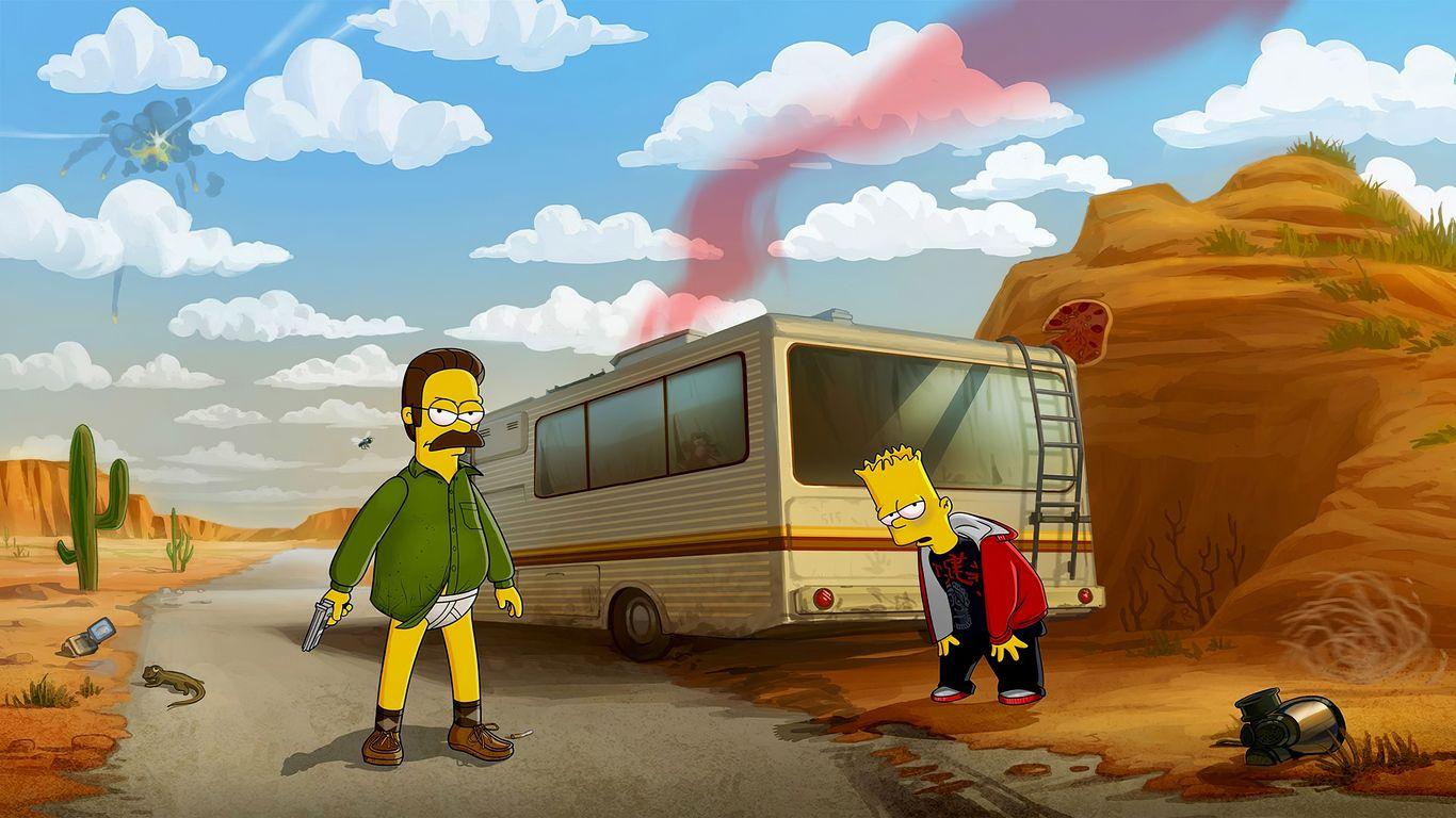 1366x768 Bart And Heisenberg Simpson 4k 1366x768 Resolution HD 4k Wallpaper, Image, Background, Photo and Picture