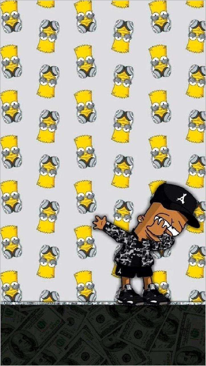 724x1284 Bart Supreme Wallpaper 4k. The simpsons, Supreme wallpaper, Bart simpson