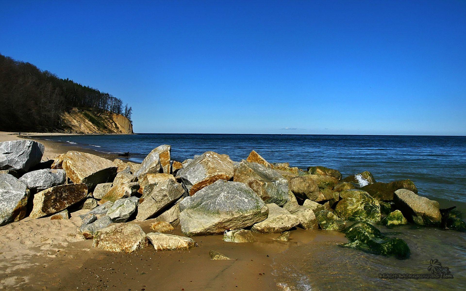 1920x1200 Wallpaper, beach, rock, picture, handy, image, going, stone, sunny
