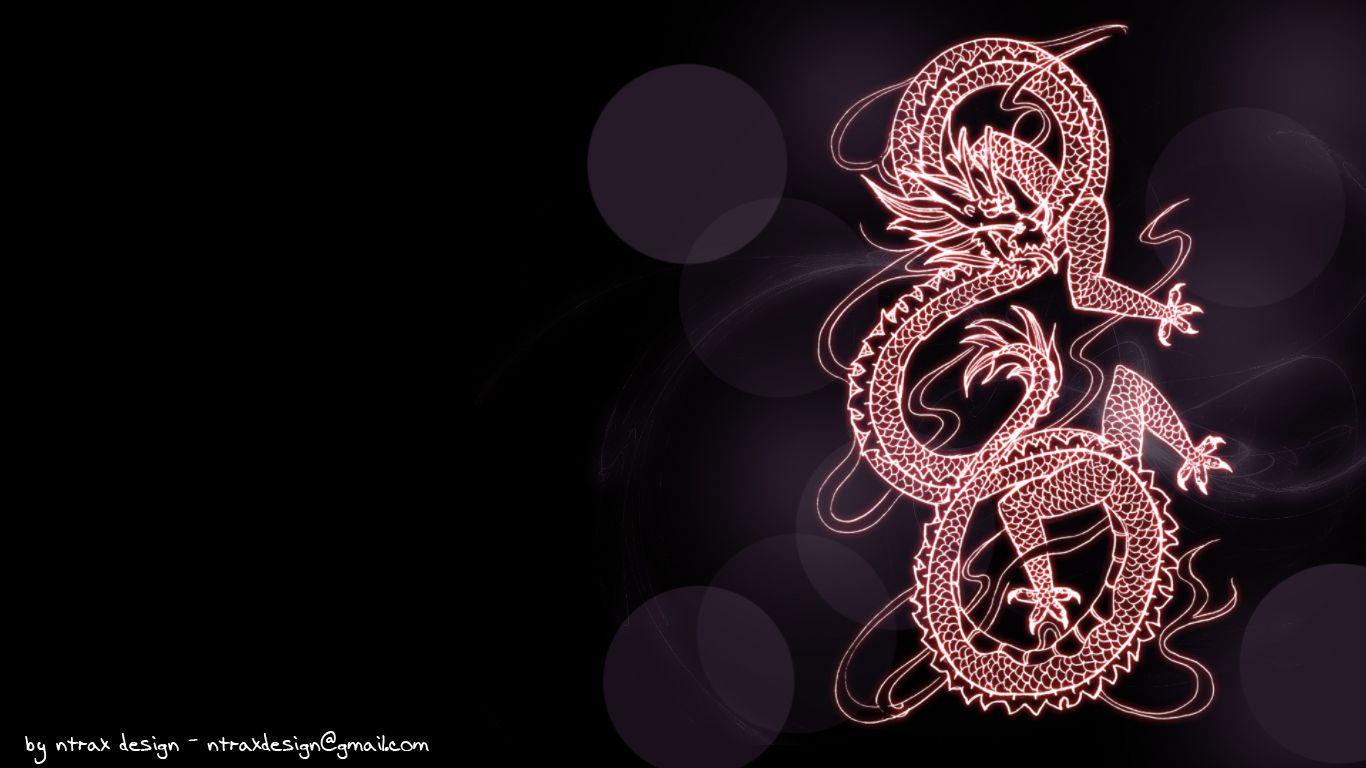 1366x768 Japan Dragon Wallpaper
