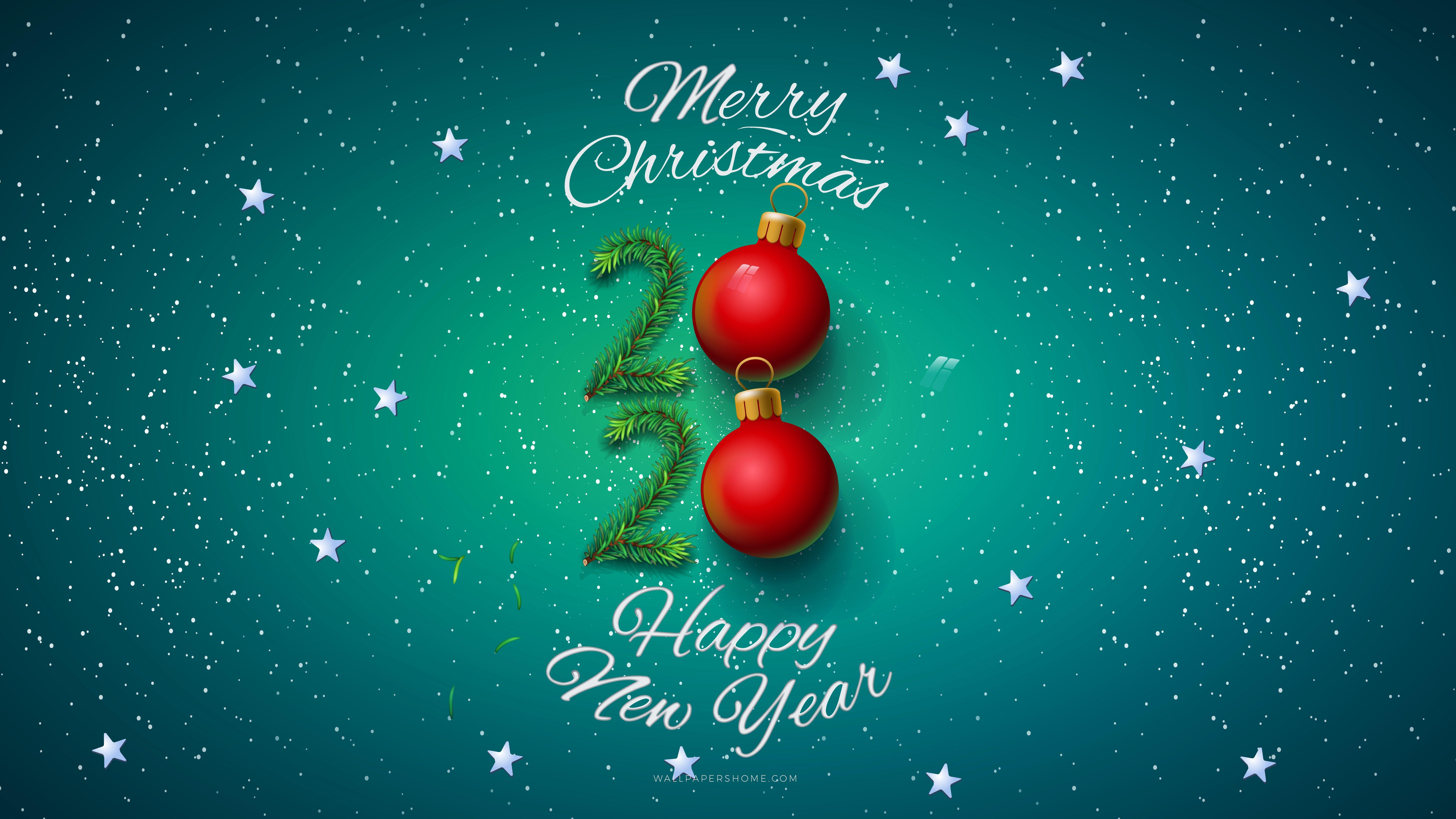 7680x4320 Wallpaper New Year Christmas, poster, 8k, Holidays