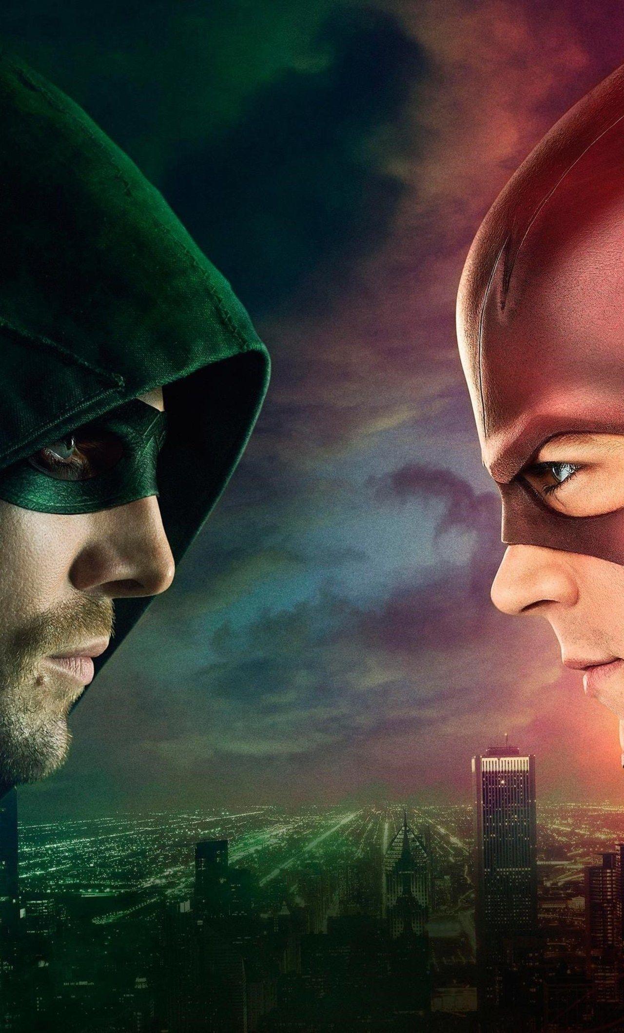 1280x2120 Green Arrow Flash CW Wallpaper