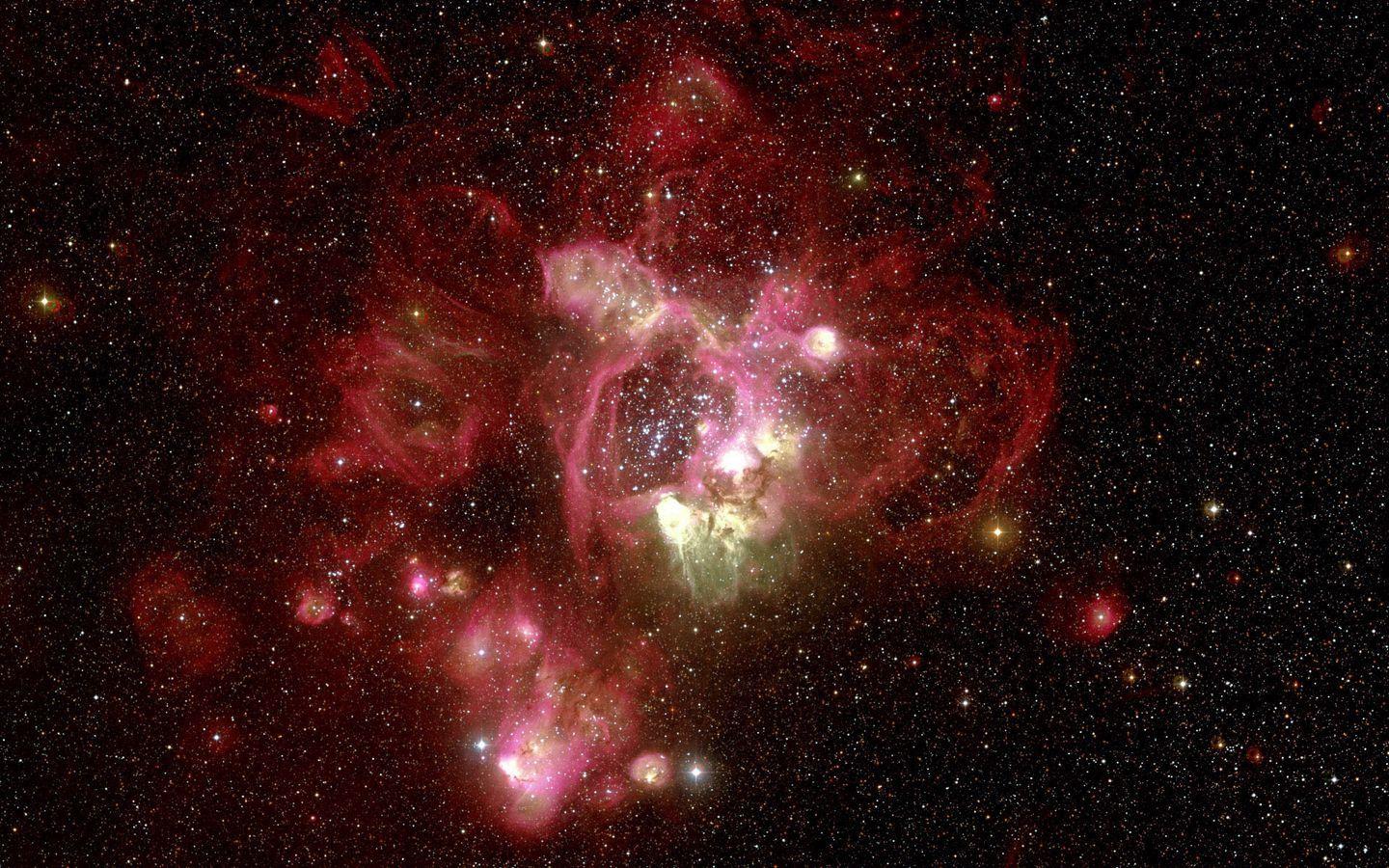 1440x900 Download wallpaper 1440x900 nebula, red, hubble, telescope widescreen 16:10 HD background