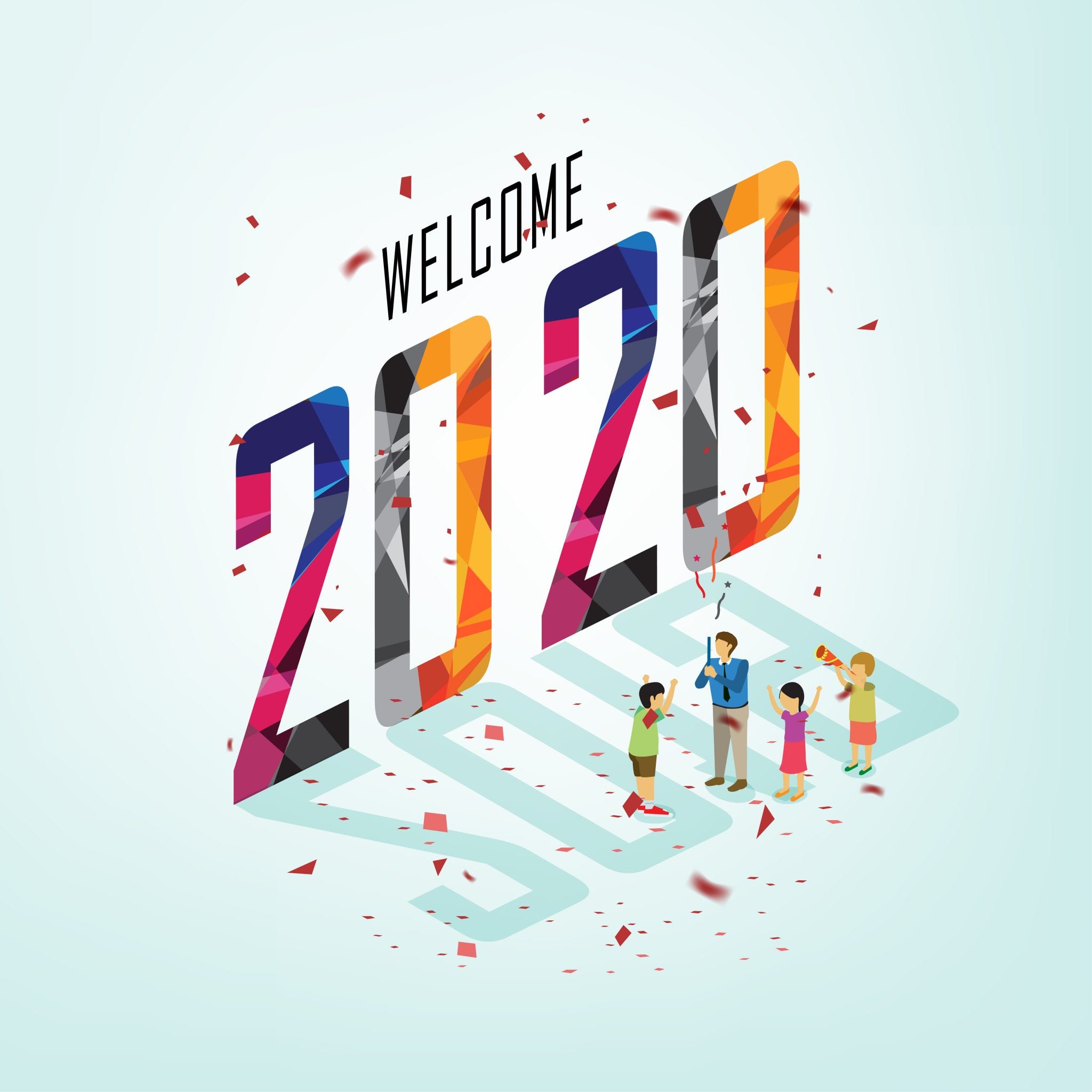 2048x2048 HD Happy New Year 2020 Wallpaper Image Photo [2020]
